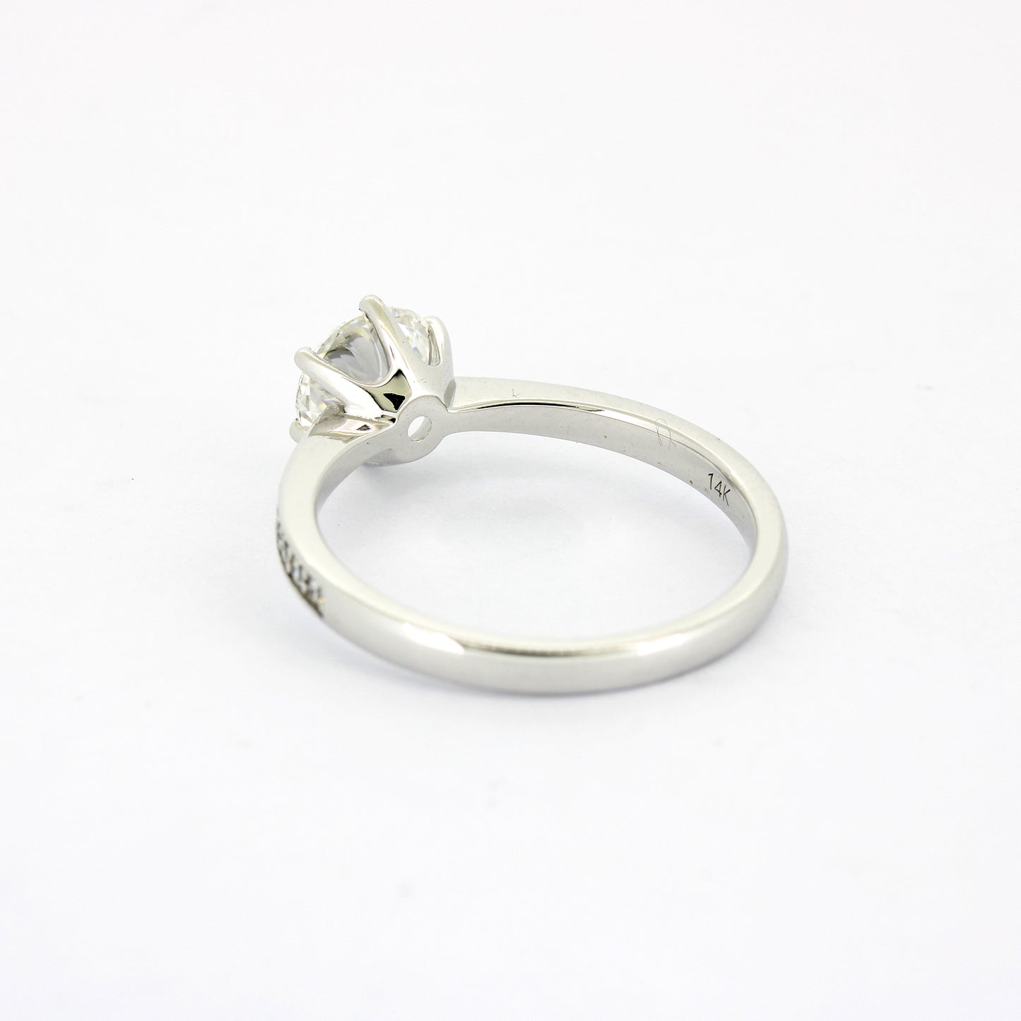 Solitär Ring 585 Gold 14 kt Gold - IGI 1,05 ct Brillant VVS1 - CVD Labor Diamant