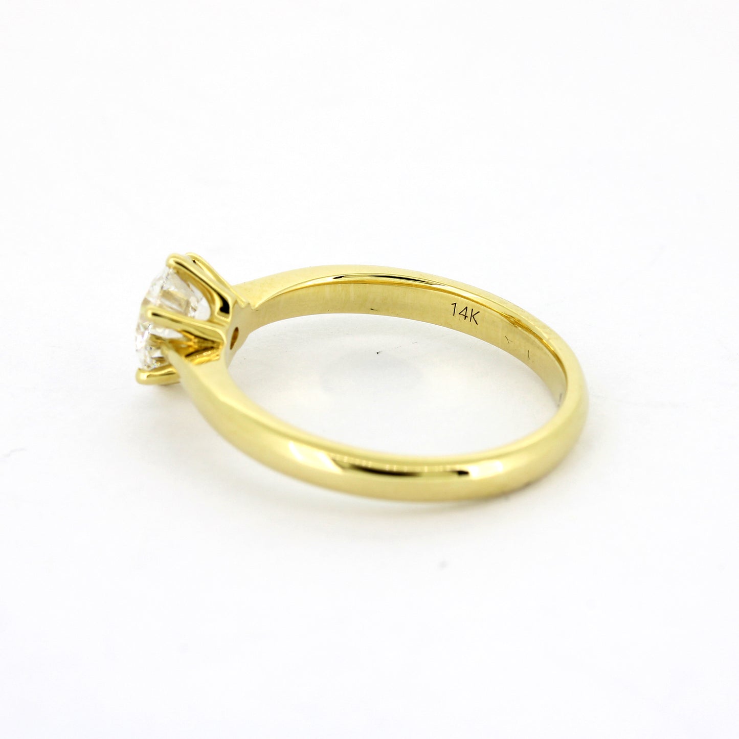 Solitär Ring 585 Gold 14 kt Gelbgold - IGI 1,05 ct Brillant VVS1 - CVD