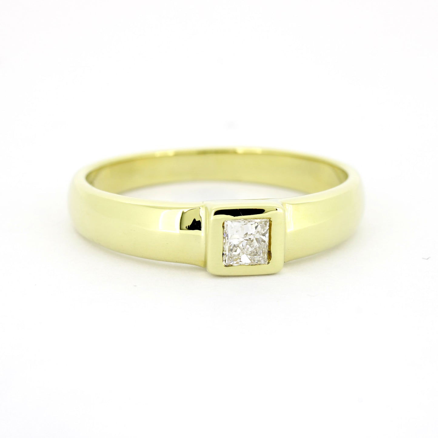 Ring 585 Gelbgold 14 Kt - Brillant Princess Schliff ca. 0,20 ct - Wert 1150,-