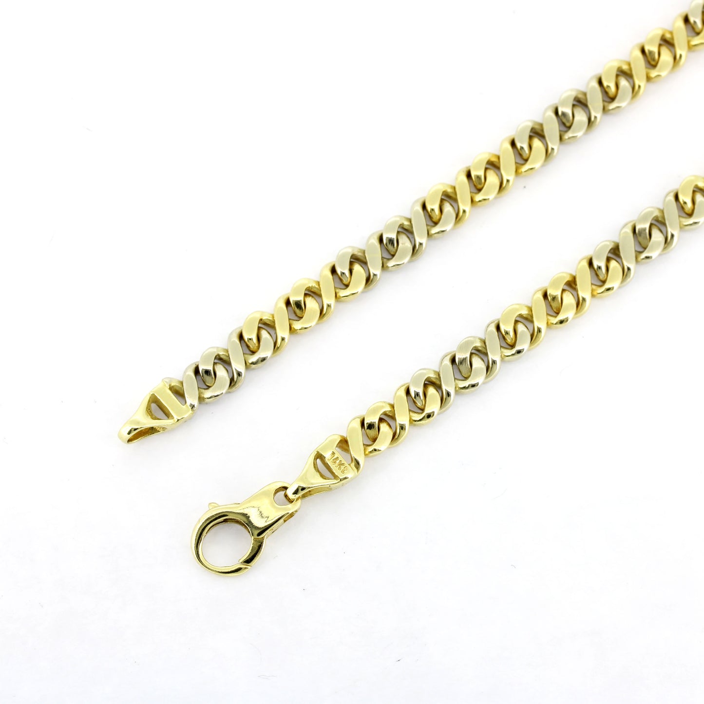 Kette 585 Gold 14 kt bicolor - 45 cm lang - Wert 6280,-