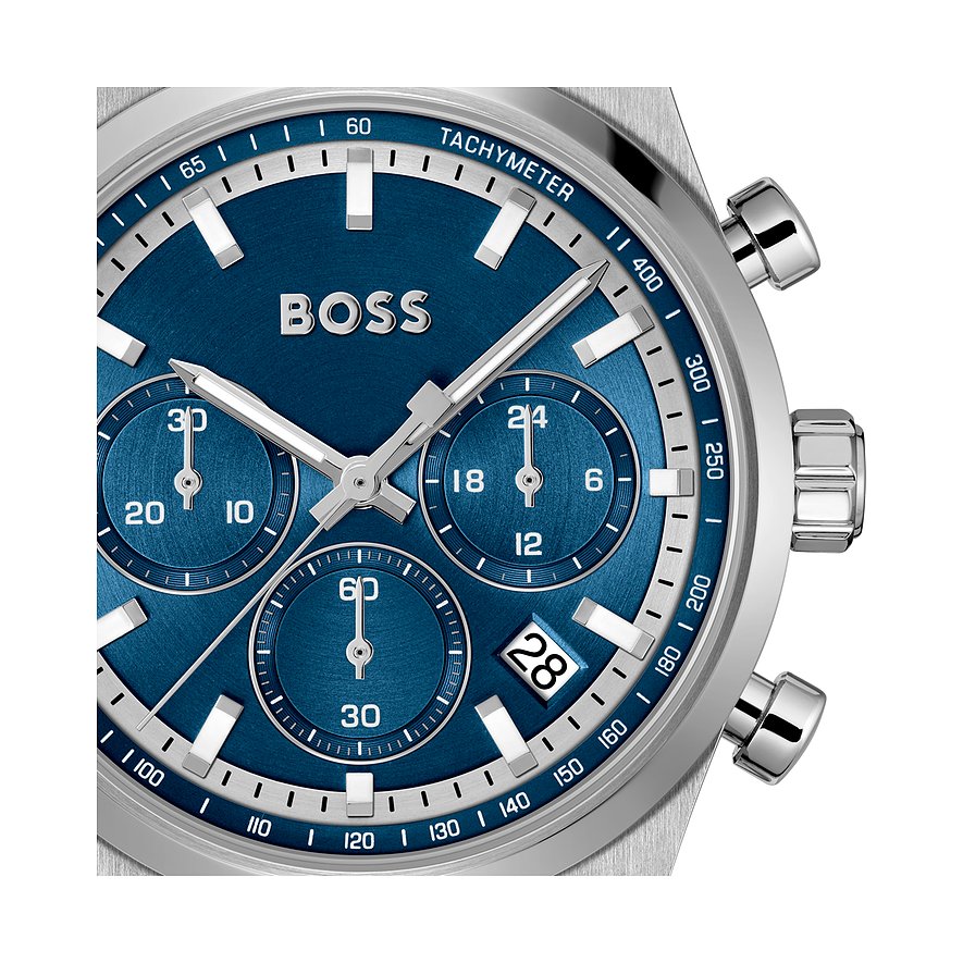 BOSS Herrenuhr Candor Chronograph Blau 1514250