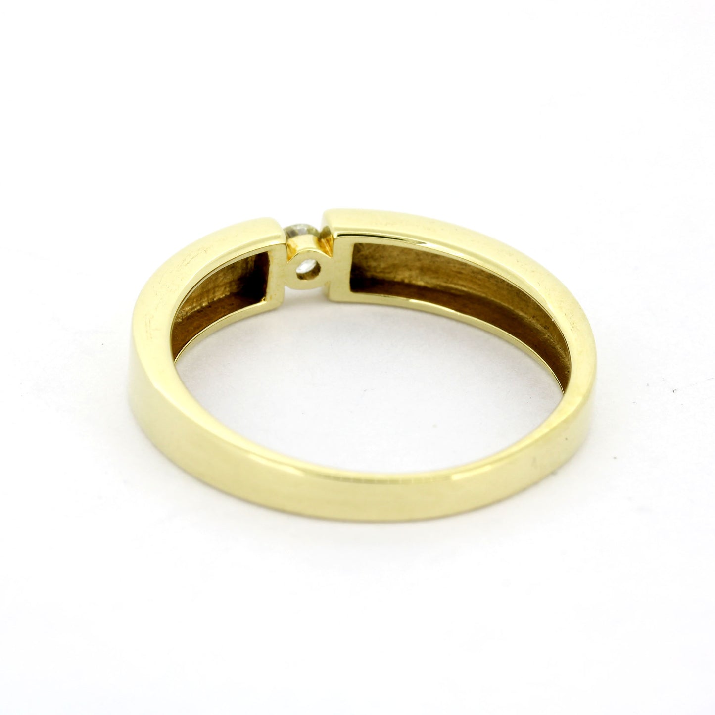Ring 375 Gold 9 kt Gelbgold - 0,07 ct Brillanten W/SI - Wert 530,-