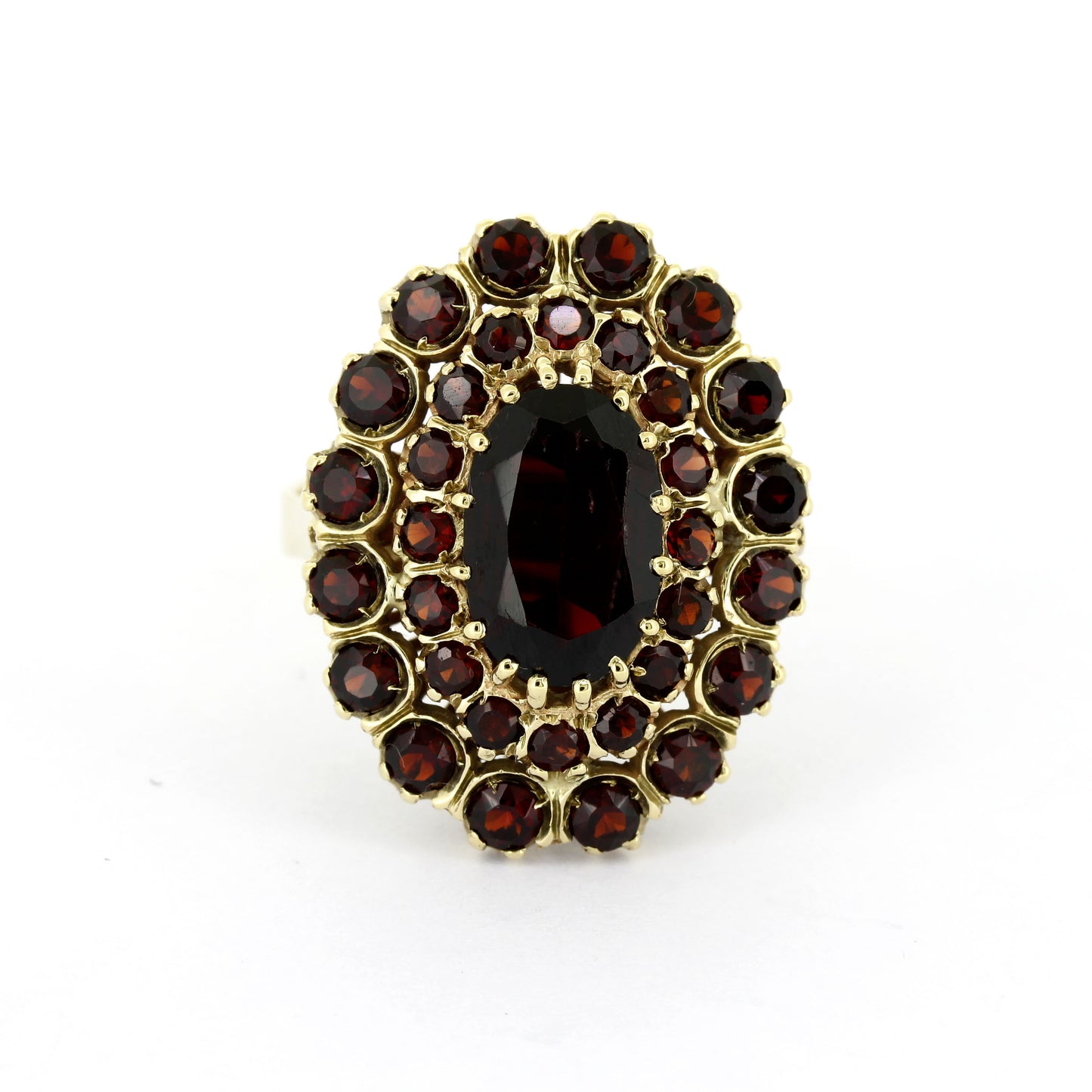 Ring 333 Gold Granat 14 Kt Gelbgold - Wert 410,-