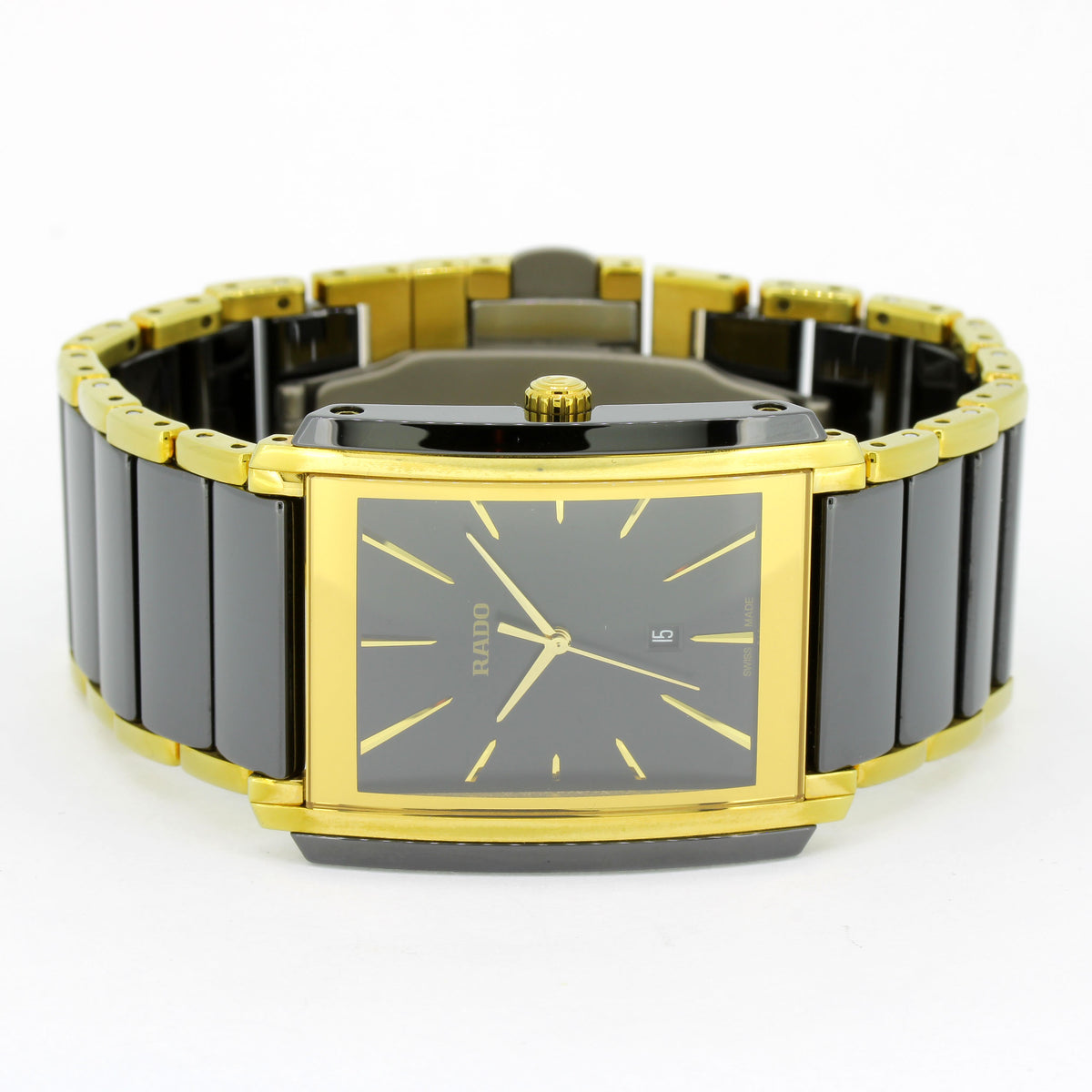 Rado Integral L – Herrenuhr Edelstahl vergoldet mit Hightech-Keramik