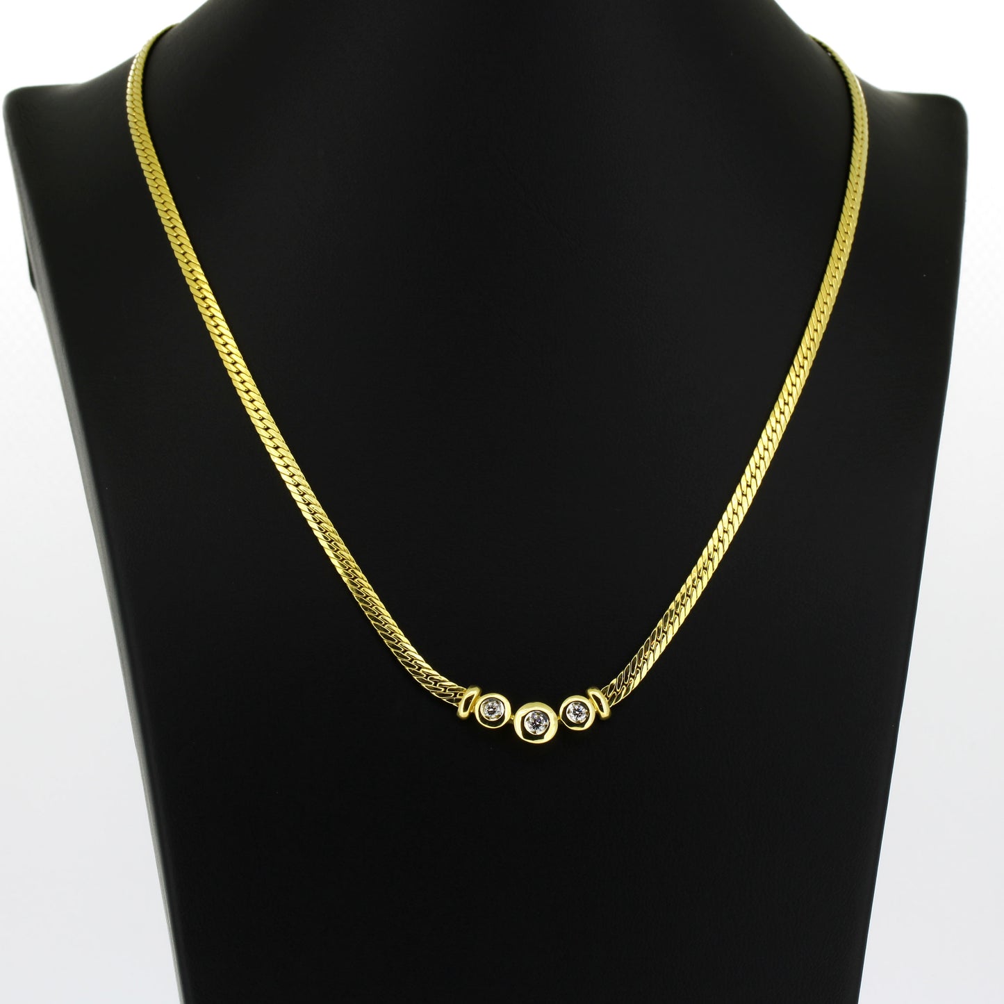 Collier 750 Gold 18 Kt - Brillante ca. 0,30ct - 45 cm - Wert 1840,-