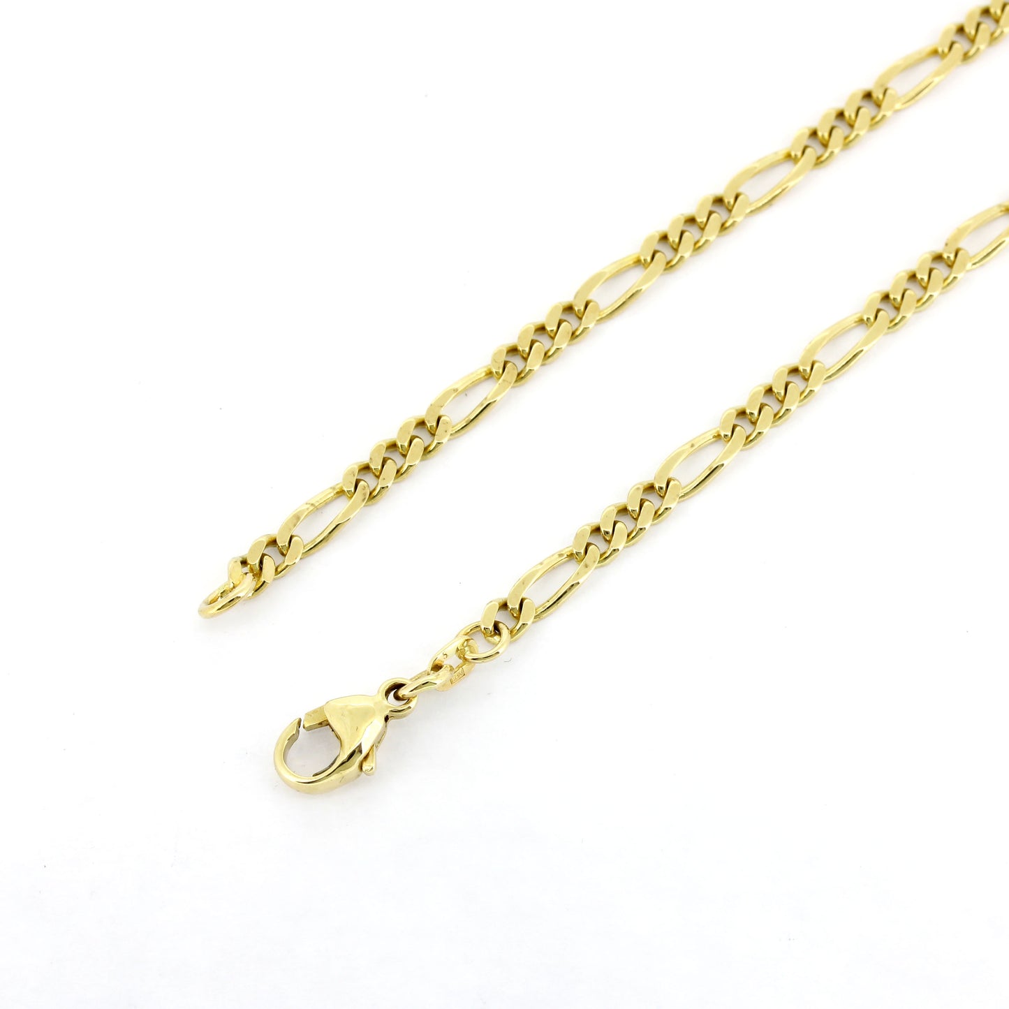 Figaro Kette 585 Gold 14 kt Gelbgold - 45 cm lang - Wert 2020,-