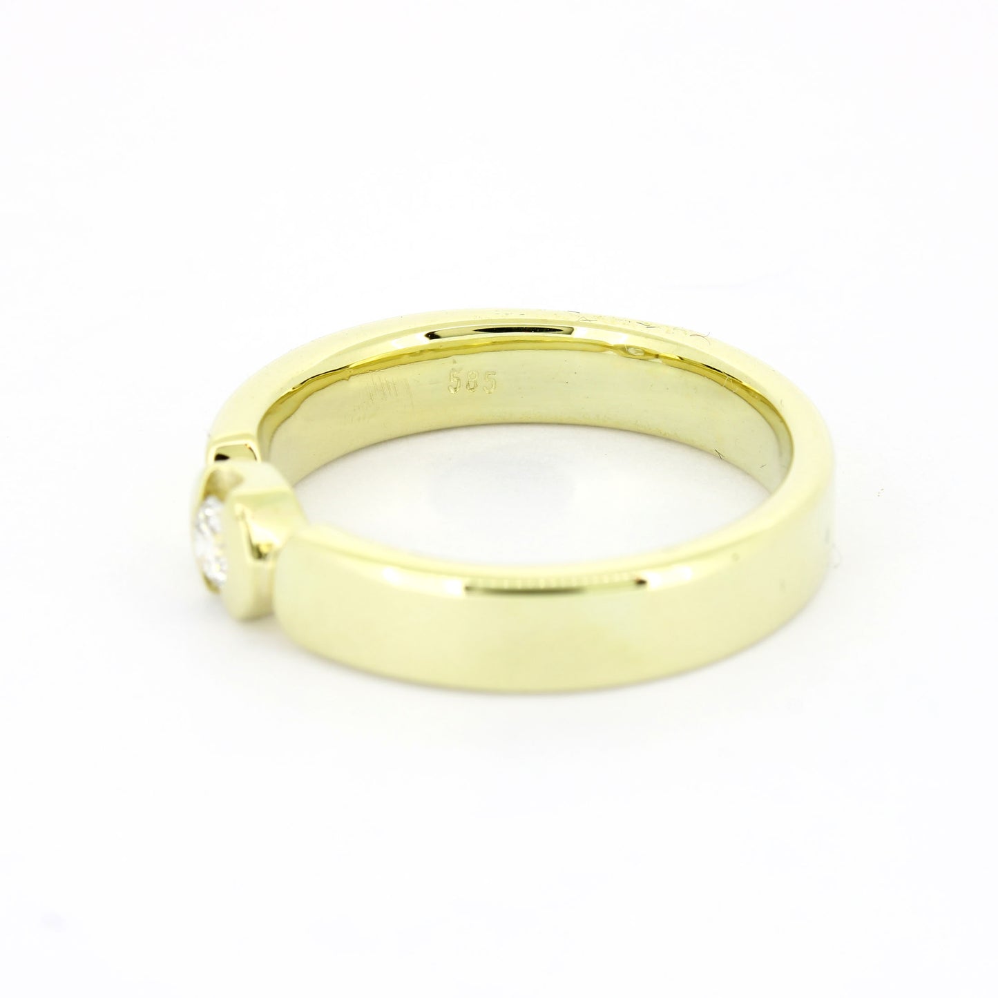 Ring 585 Gold 14 Kt Gelbgold 1 Brillant ca. 0,15 ct - Wert 1470,-