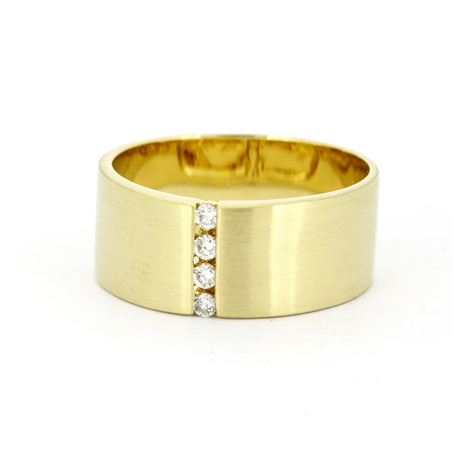 Ring 585 Gold 14 kt Gelbgold - 0,12 ct Brillanten W/SI - Wert 1040,-