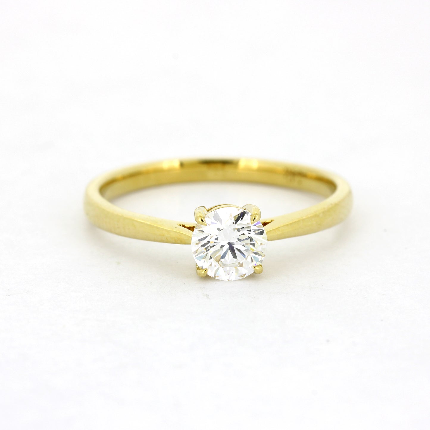 Solitär Ring 585 Gold 14 kt Gold - 0,50 ct Brillant VVS - CVD Labor Diamant