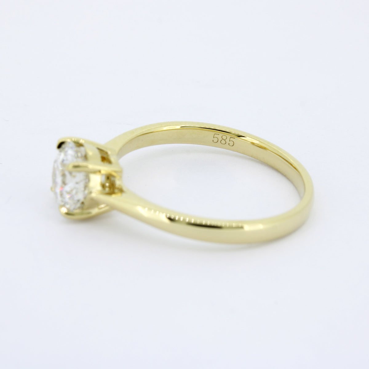 Ring 585 Gold 14 Kt - 1,04 ct CVD Diamant E/VS1 – Neu – IGI Zertifikat