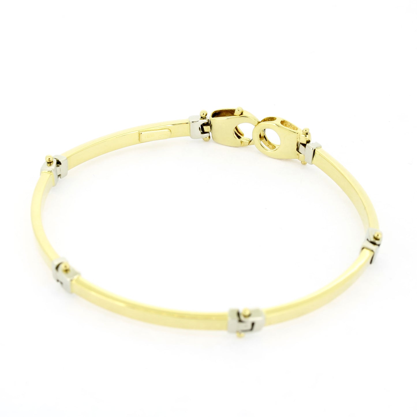 Armband 585 Gold 14 Kt zweifarbig Gelb und Weißgold - Wert 1140,-