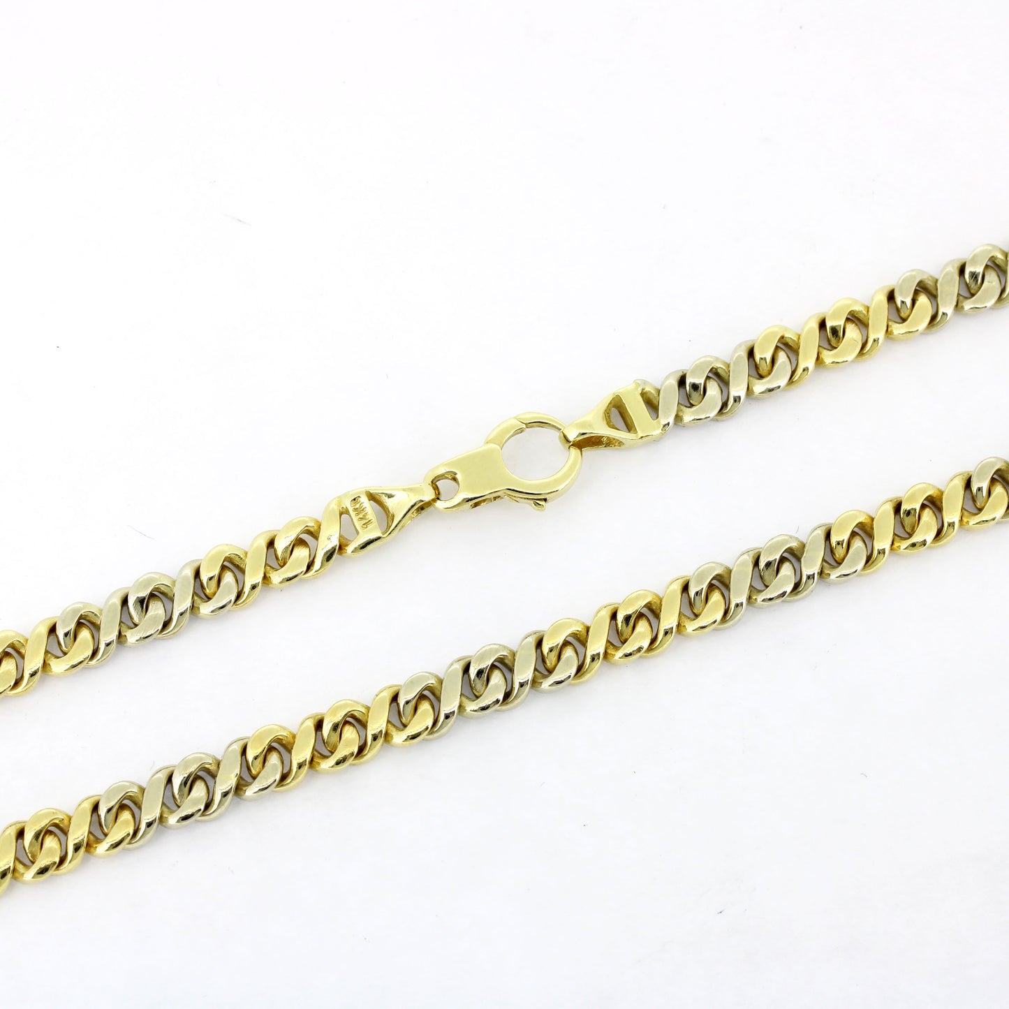 Kette 585 Gold 14 kt bicolor - 45 cm lang - Wert 6280,-