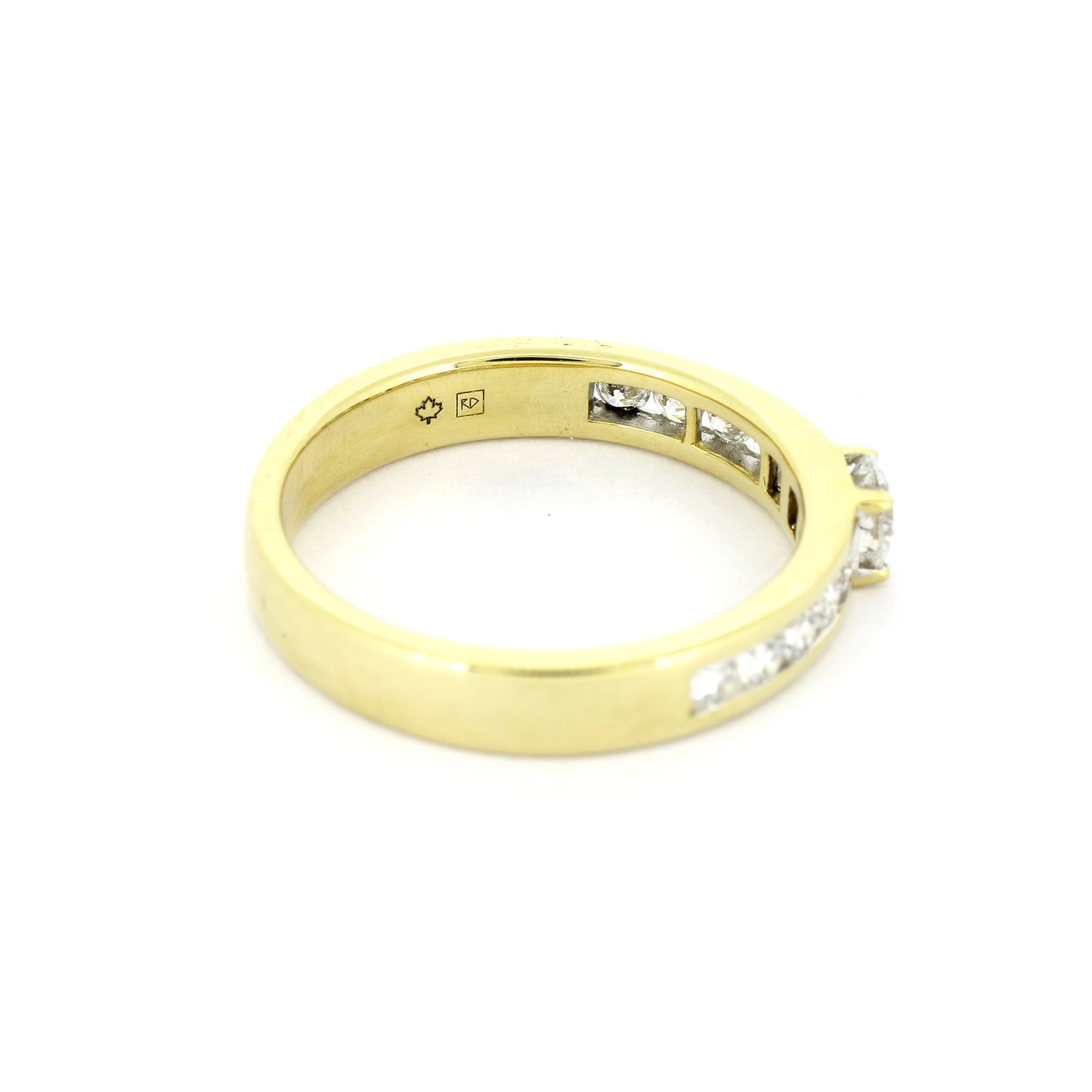 Ring 585 Gold 14 kt Gelbgold - 0,80 ct Brillanten W/SI - Wert 2350,-