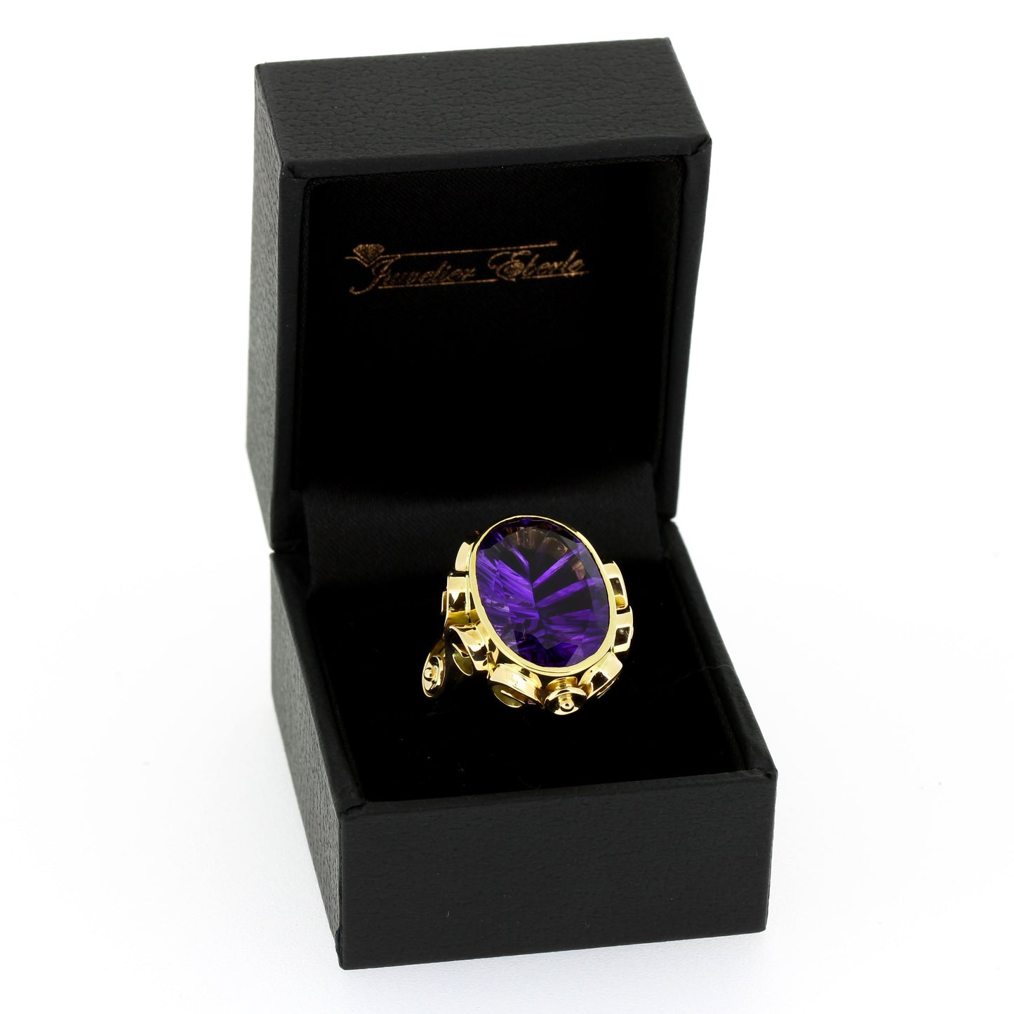 Amethyst Ring 585 Gold Facettiert 14 Kt Gelbgold - Wert 1340,-