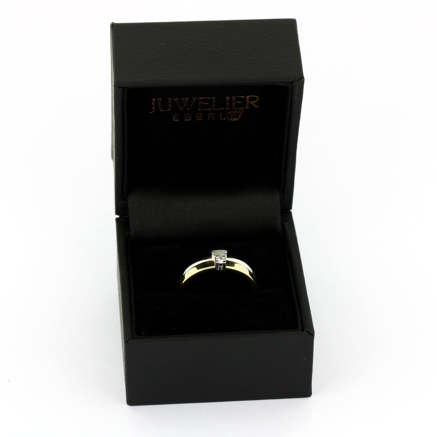 Ring 585 Gold mit Vorsteckring - Brillant ca. 0,05 ct SI - Wert 800,-