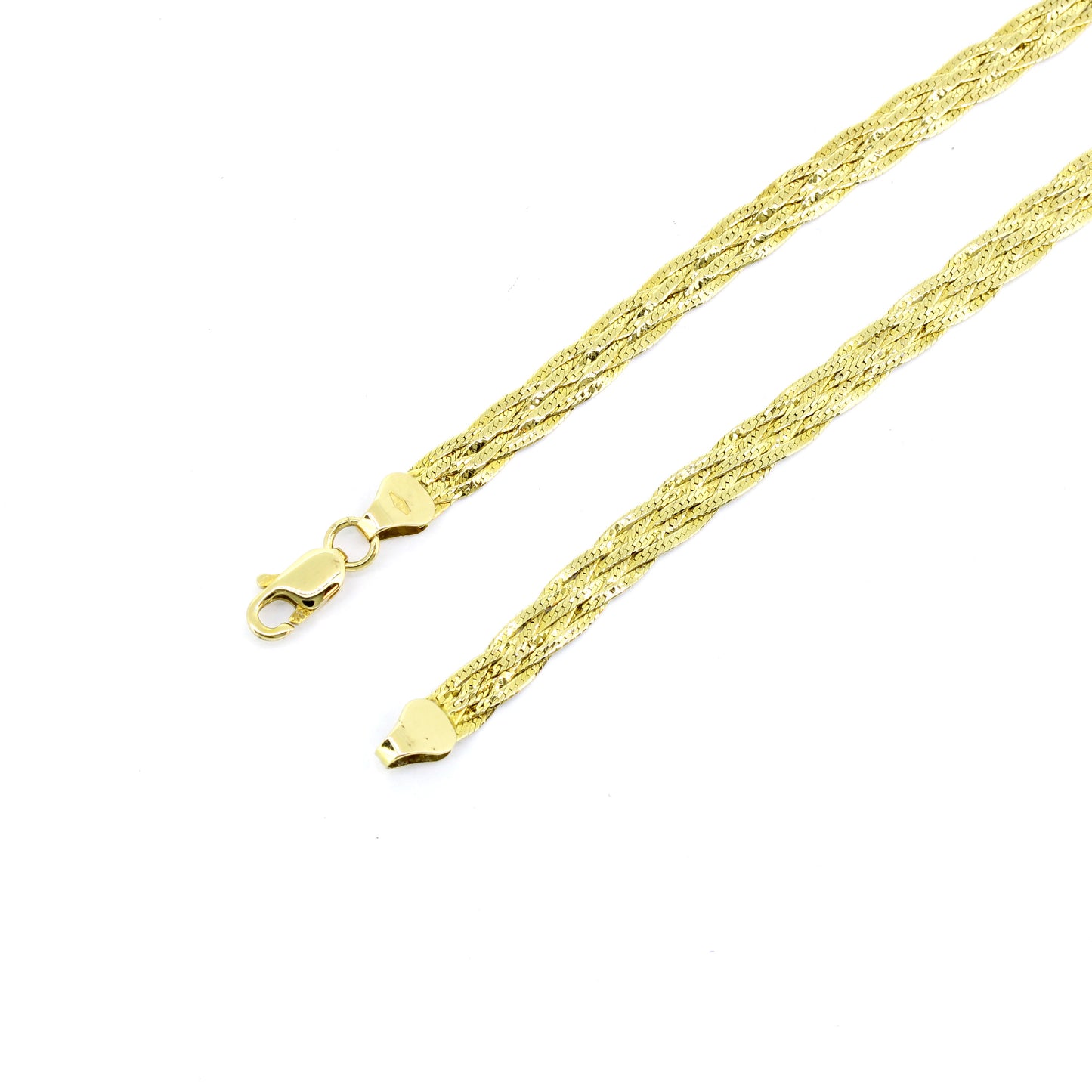 Kette geflochten 585 Gold Kette 14 Kt Gelbgold - Kettenlänge 41 cm - Wert 920,-