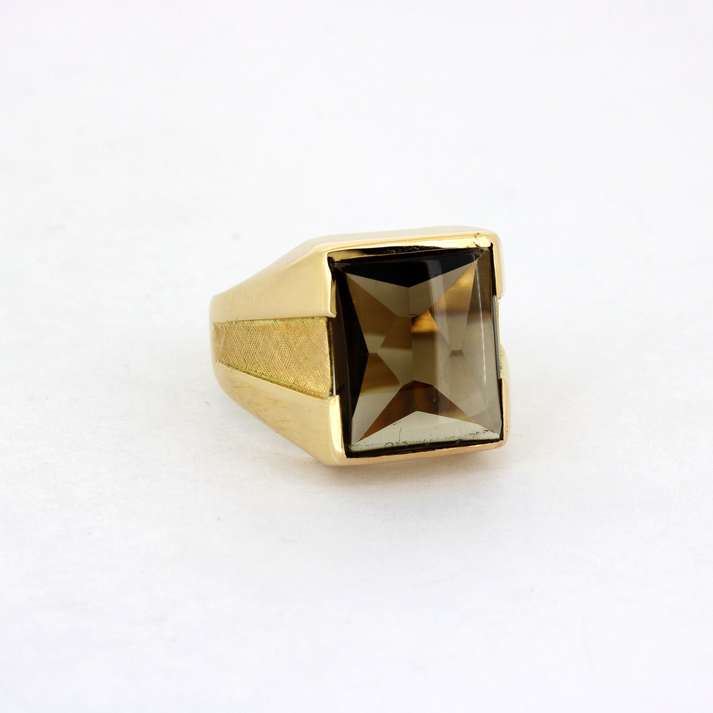Siegel Ring 585 Gold 14 kt - Rauch Topas - Wert 1470,-