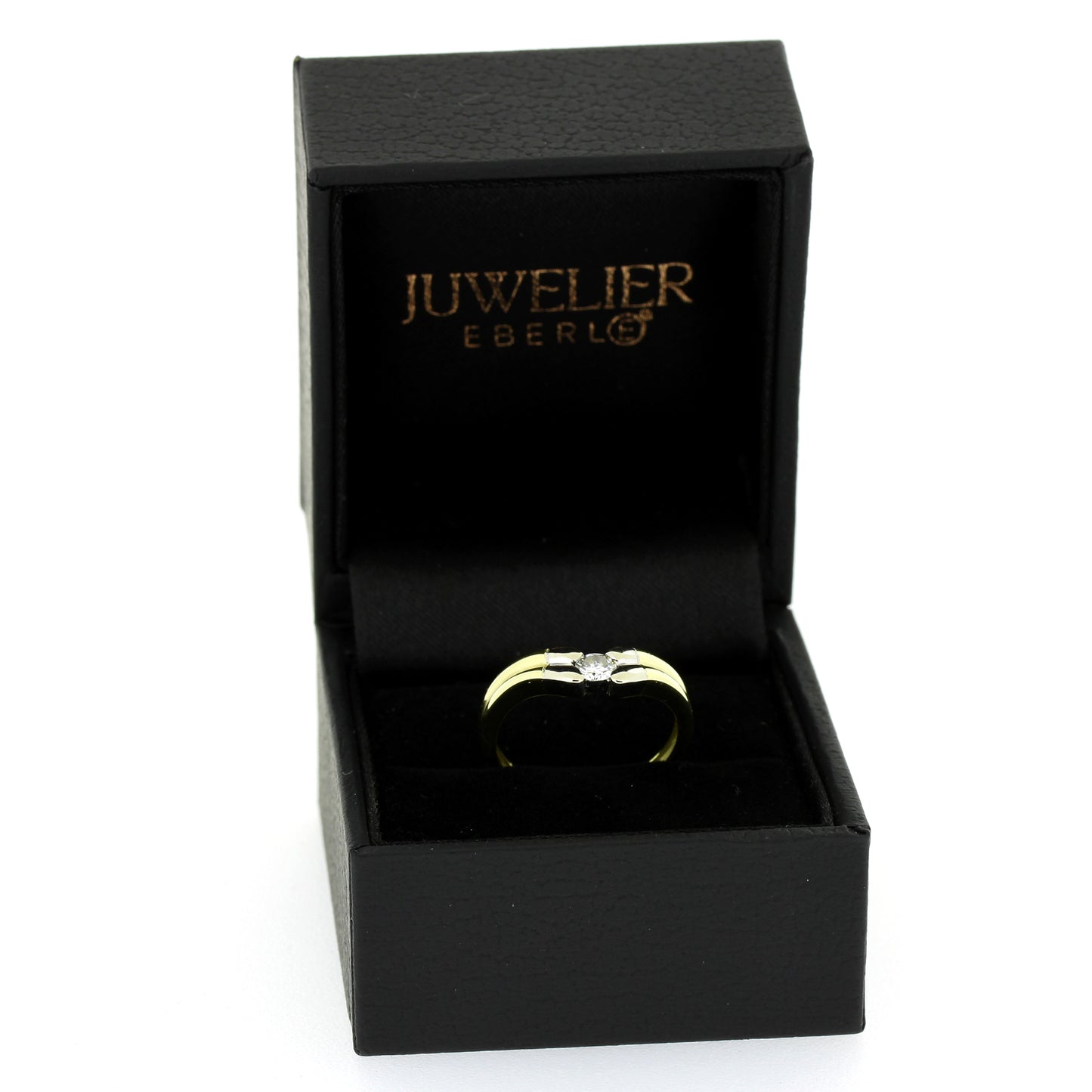 Ring 585 Gold 14 kt - Brillant 0,15 ct W/SI - Wert 740,-