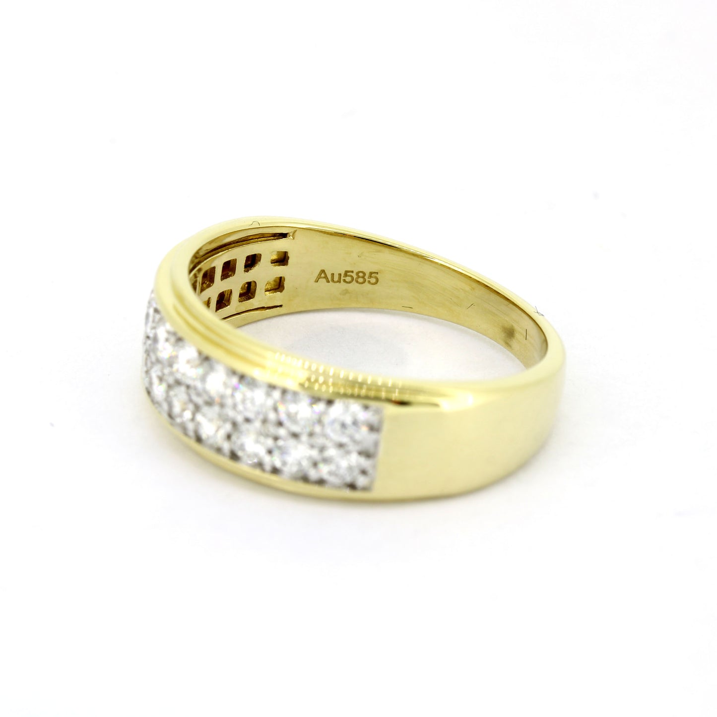 Brillant Ring 585 Gold 14 Kt - Brillanten ca. 0,72 ct - G-SI - Wert 2470,-