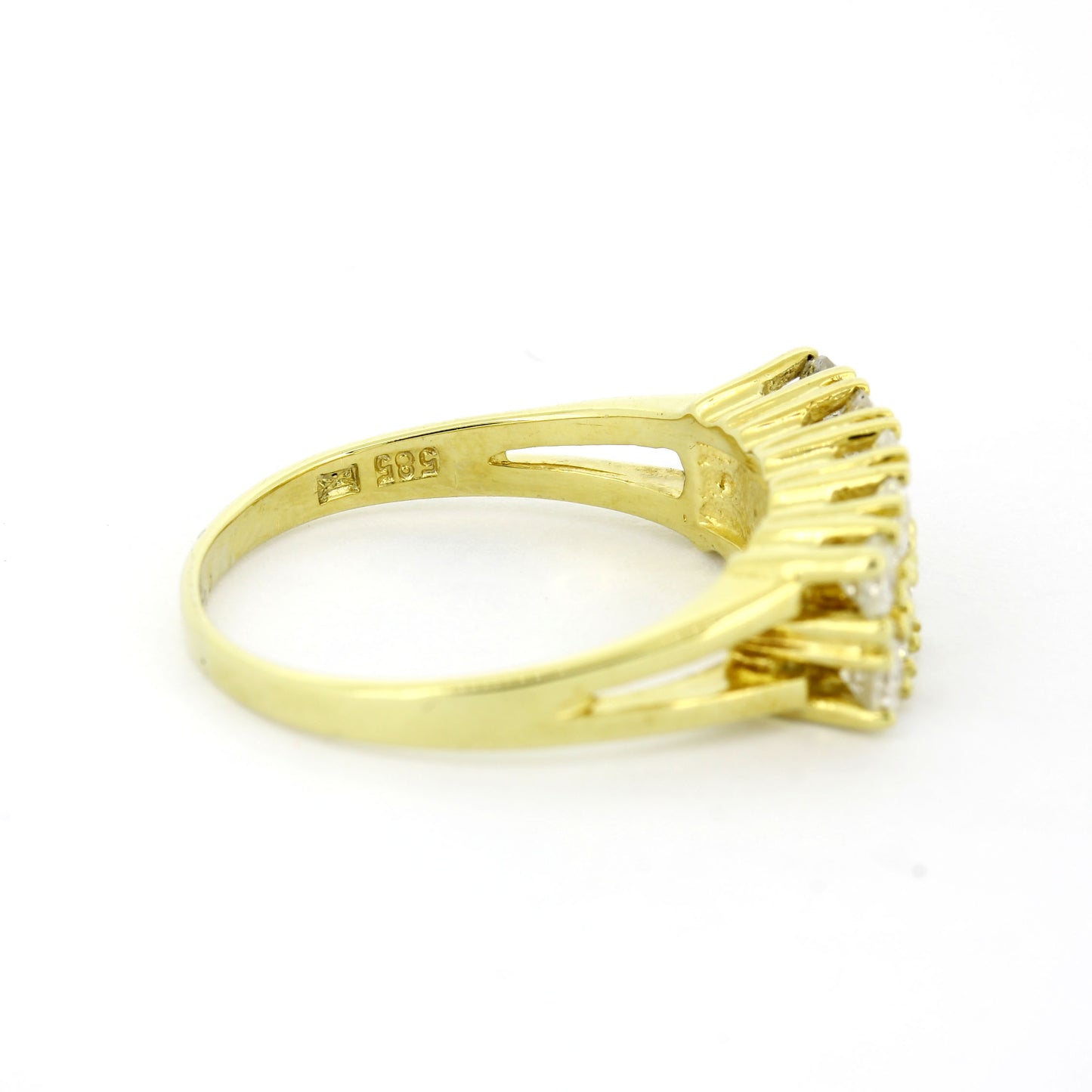 Ring 585 Gold 14 Kt - 10 Brillanten 0,80 ct H - P - Wert 1950,-