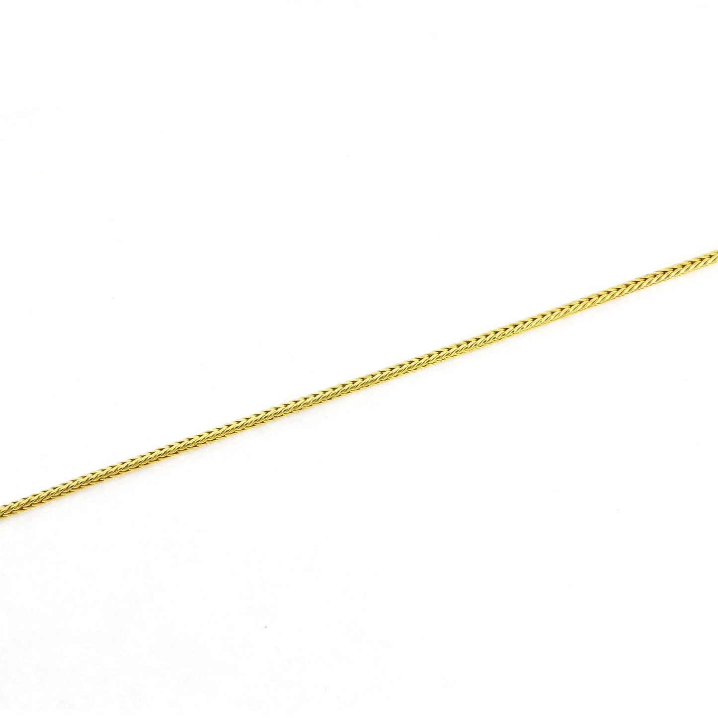 Schlangenkette 750 Gold 18 kt Anhänger Saphir, Brillanten 0,12 ct - Wert 1800,-