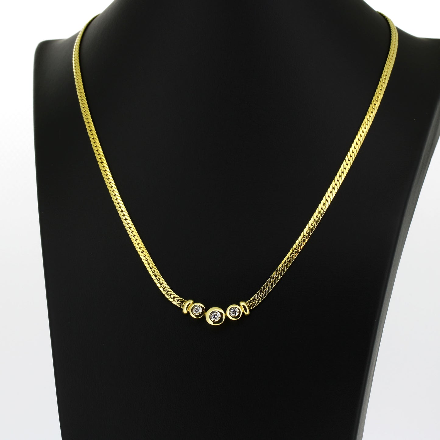 Collier 750 Gold 18 Kt - Brillante ca. 0,30ct - 45 cm - Wert 1840,-