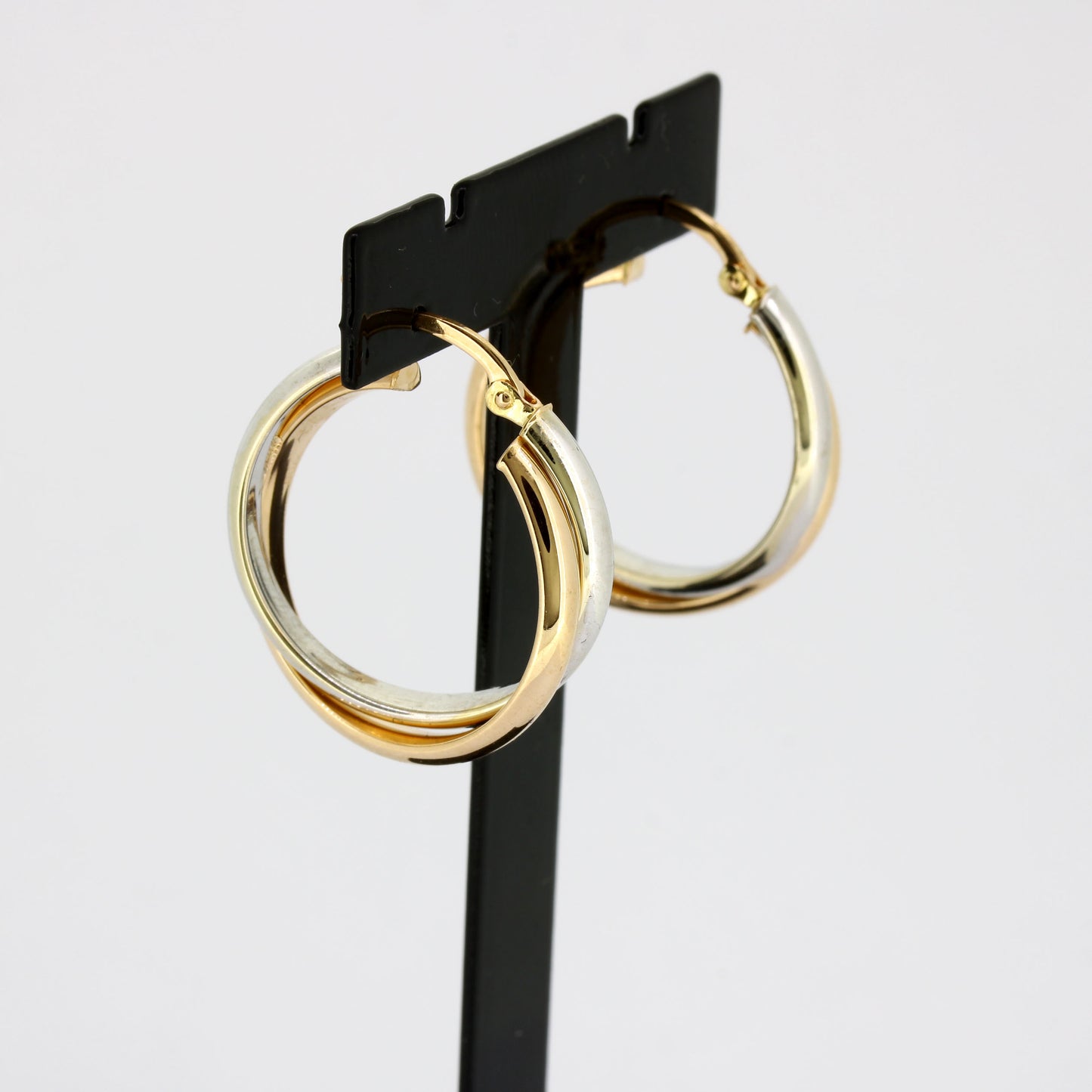 Creolen 585 Gold 14 Kt tricolor - Wert 565,-