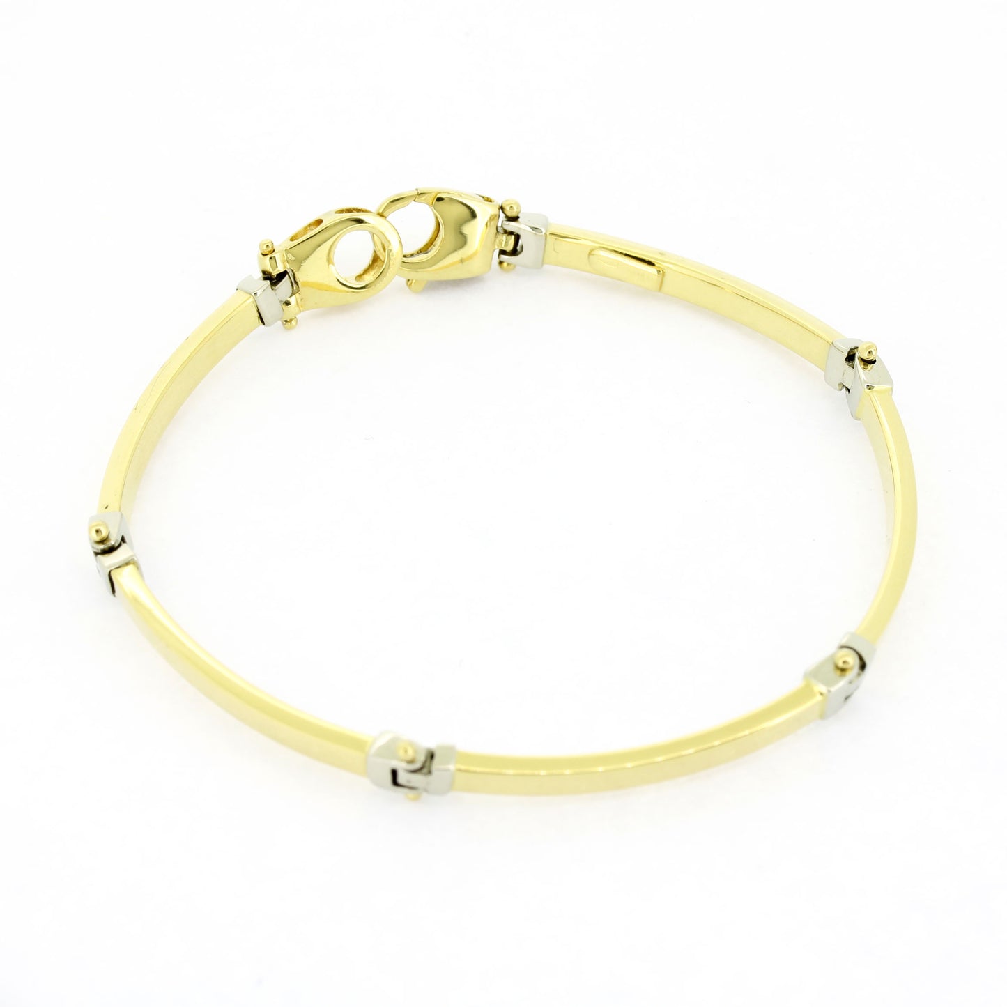 Armband 585 Gold 14 Kt zweifarbig Gelb und Weißgold - Wert 1140,-