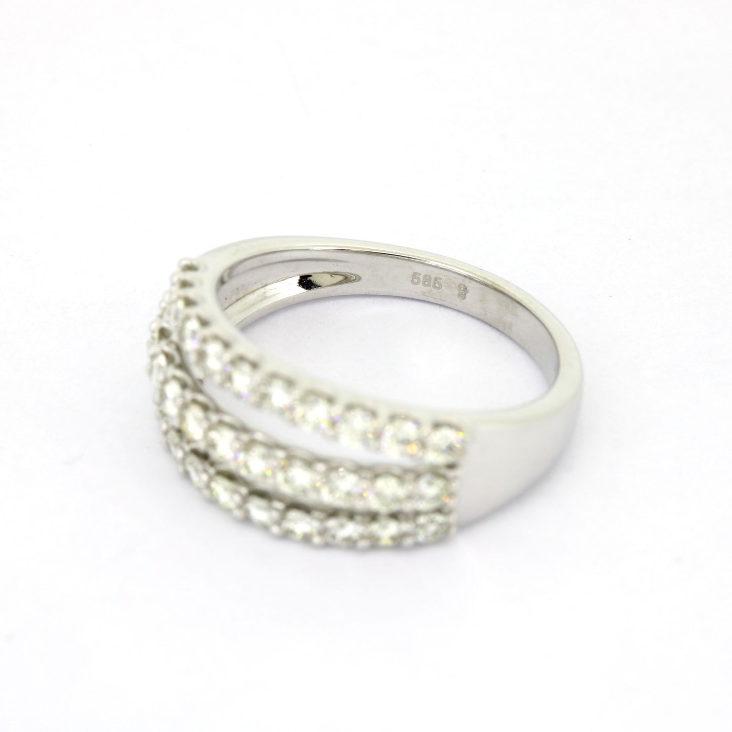 Ring 585 Weißgold 14 kt - 33 Brillanten ca. 0,66 ct - Wert 1650,-