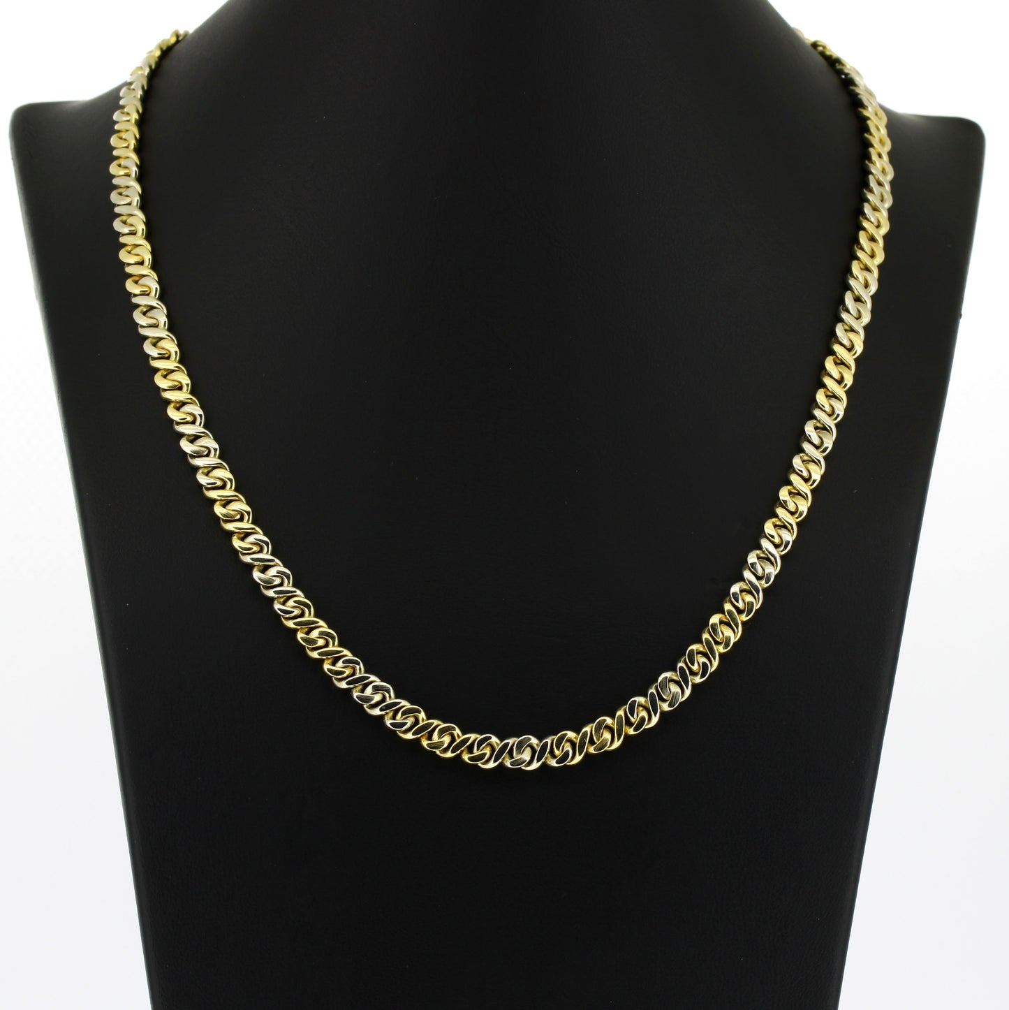 Kette 585 Gold 14 kt bicolor - 45 cm lang - Wert 6280,-