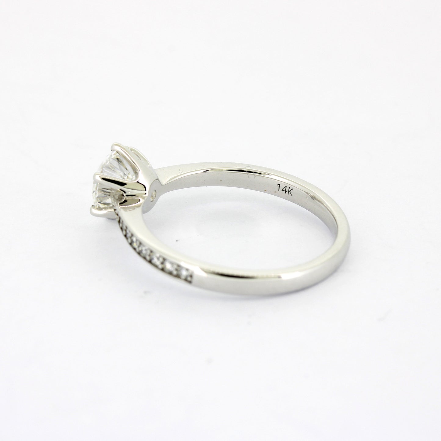 Solitär Ring 585 Gold 14 kt Gold - IGI 1,05 ct Brillant VVS1 - CVD Labor Diamant
