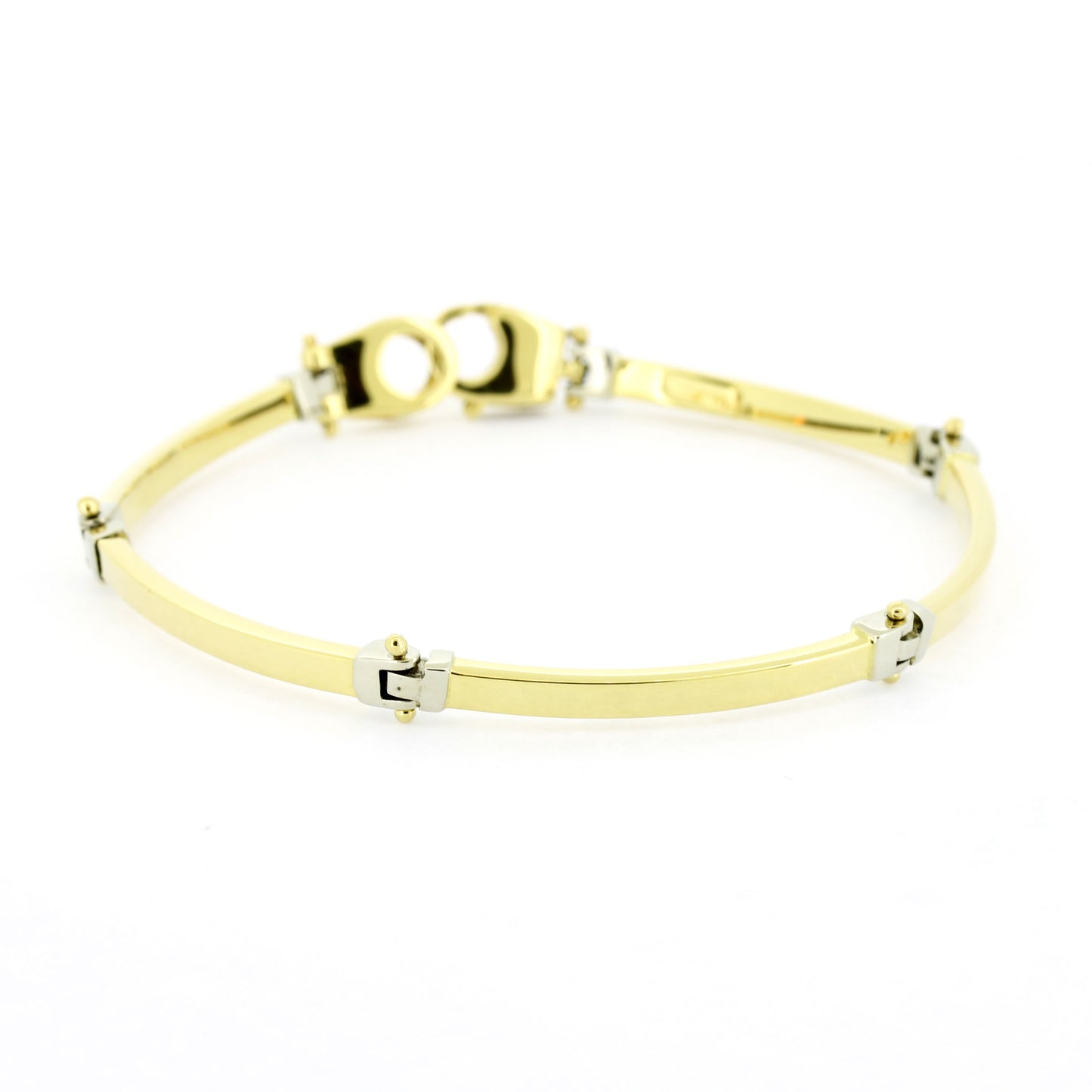 Armband 585 Gold 14 Kt zweifarbig Gelb und Weißgold - Wert 1140,-