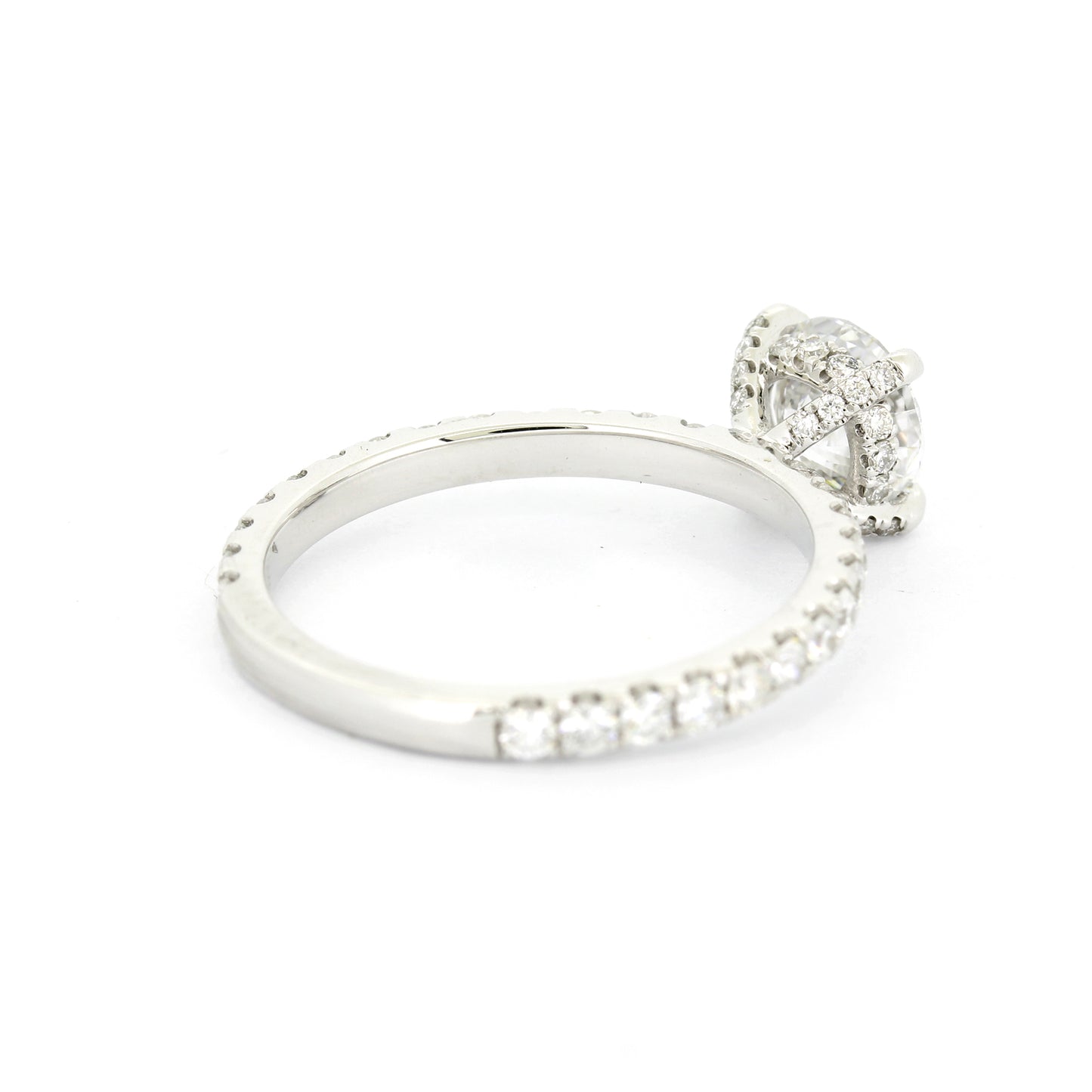 Solitär Verlobungsring 585 Gold 14 kt Weißgold - IGI 1,03 ct Brillant VS2 - CVD Labor Diamant