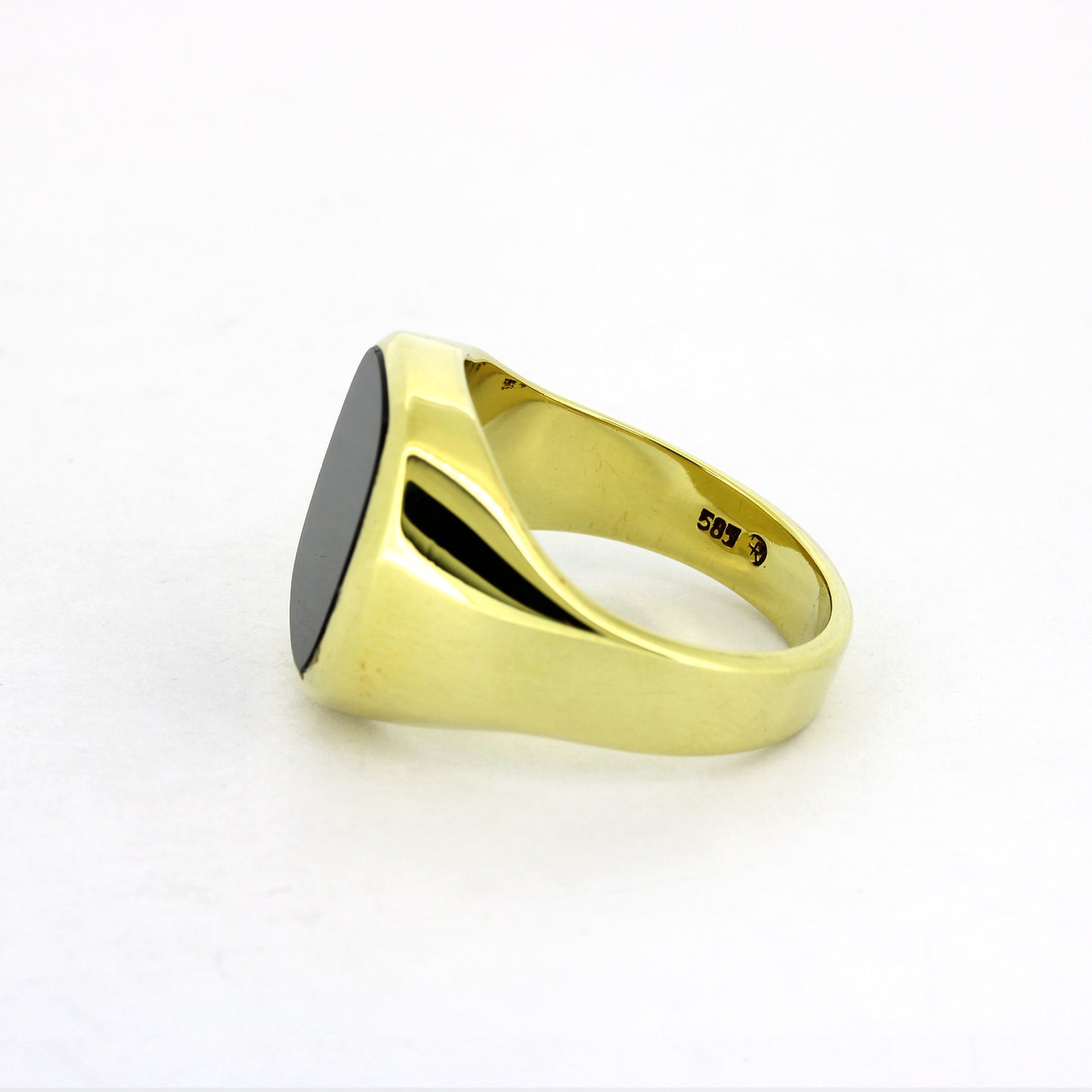 Siegel Ring 585 Gold 14 kt - Onyx - Wert 2450,-