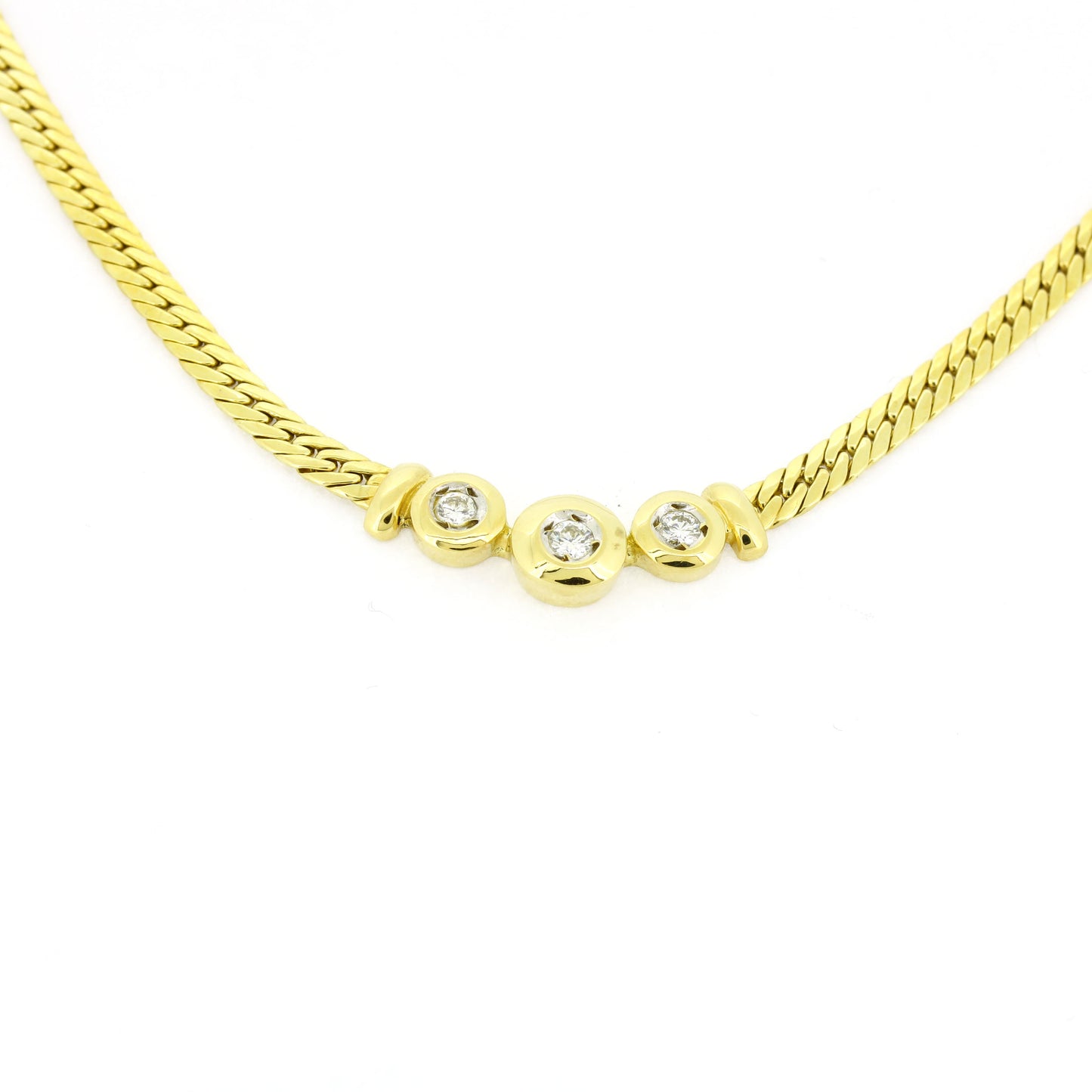 Collier 750 Gold 18 Kt - Brillante ca. 0,30ct - 45 cm - Wert 1840,-