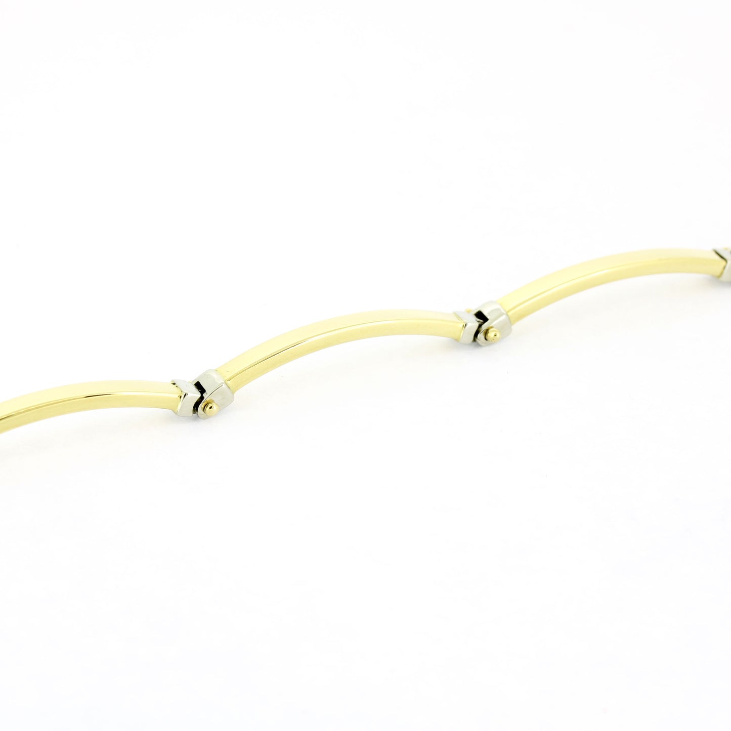 Armband 585 Gold 14 Kt zweifarbig Gelb und Weißgold - Wert 1140,-