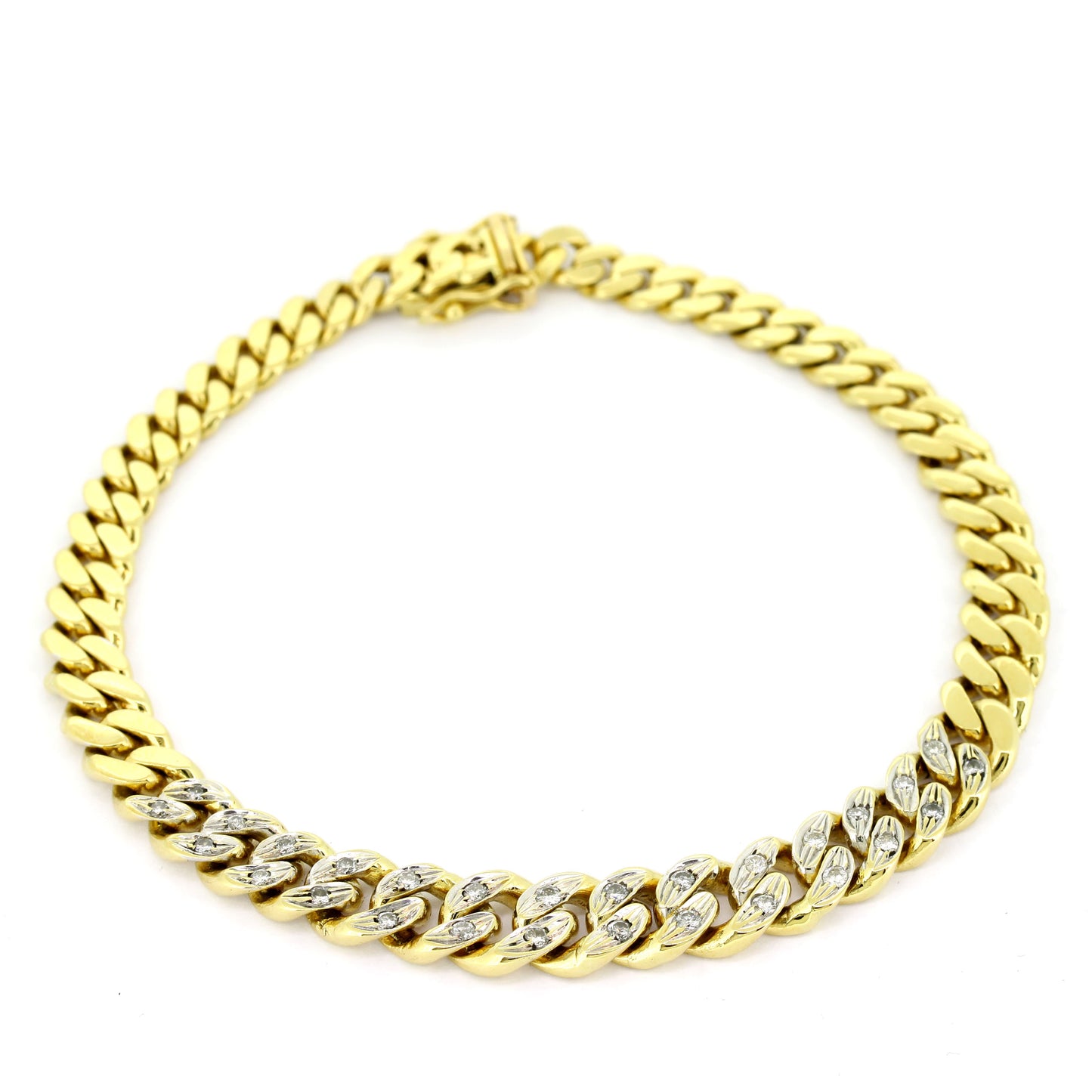 Armband 750 Gold 14 kt - Brillanten 0,28ct - Länge: 21,5 cm - Wert 4050,-