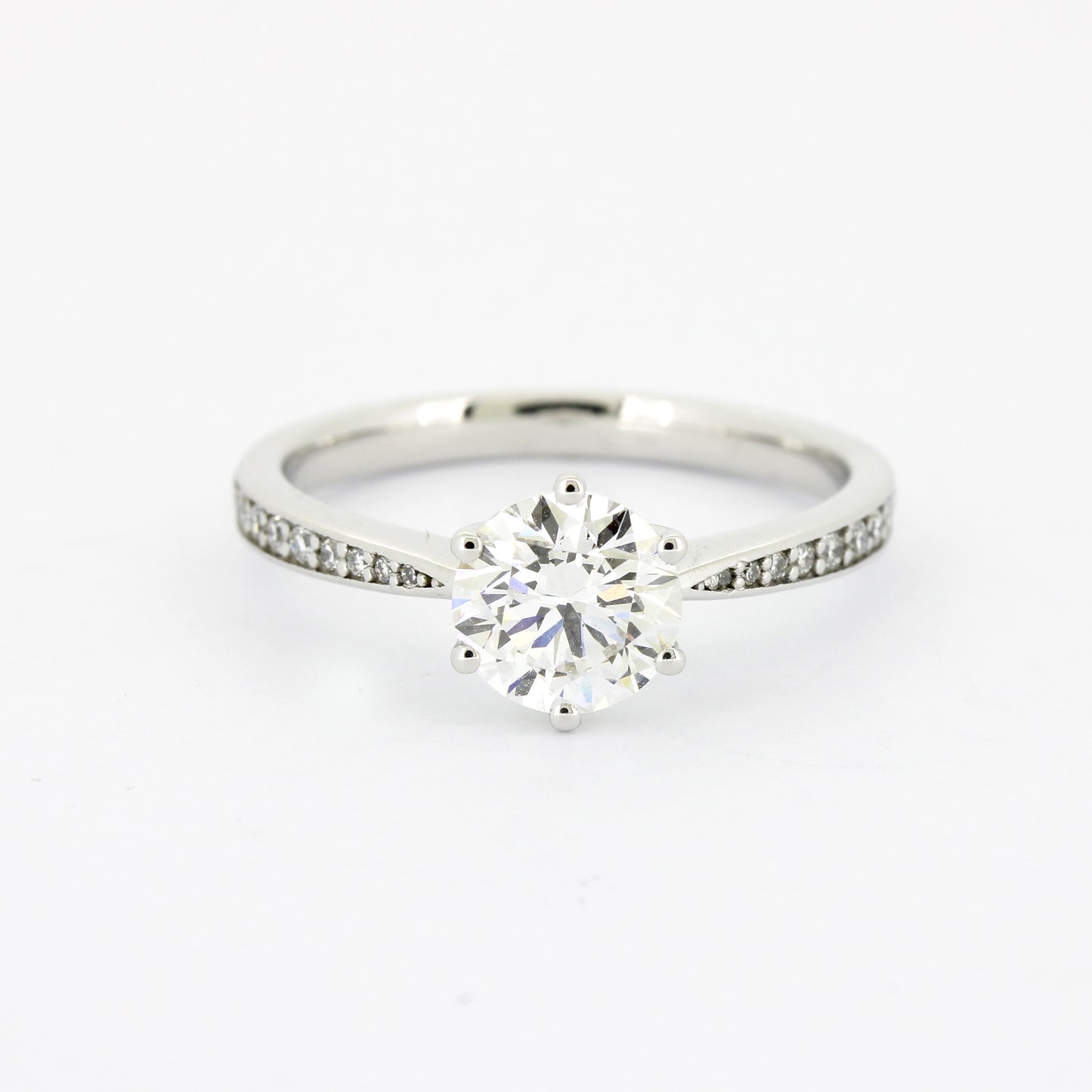 Solitär Ring 585 Gold 14 kt Gold - IGI 1,05 ct Brillant VVS1 - CVD Labor Diamant