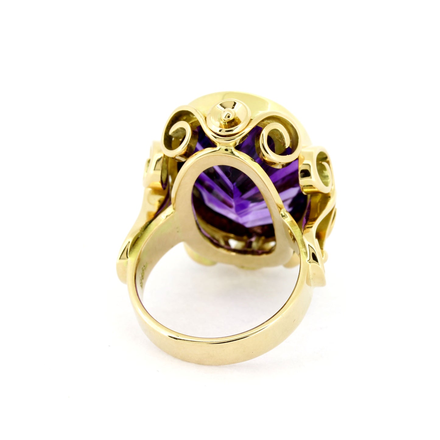 Amethyst Ring 585 Gold Facettiert 14 Kt Gelbgold - Wert 1340,-