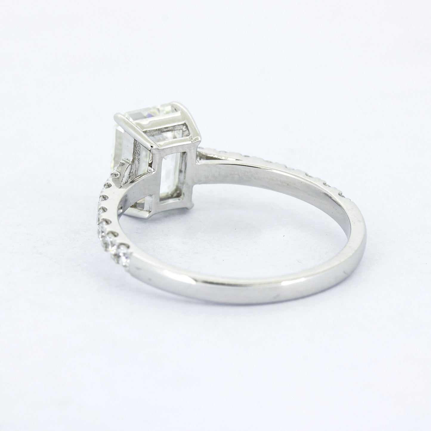 Ring Emerald Cut 585 Gold 14 kt - 2 ct Diamant F VVS2 CVD - Labor Diamant
