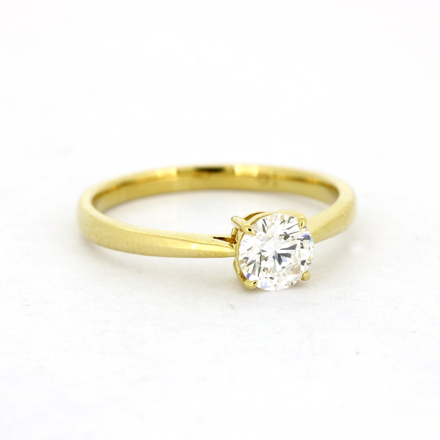 Solitär Ring 585 Gold 14 kt Gold - 0,50 ct Brillant VVS - CVD Labor Diamant