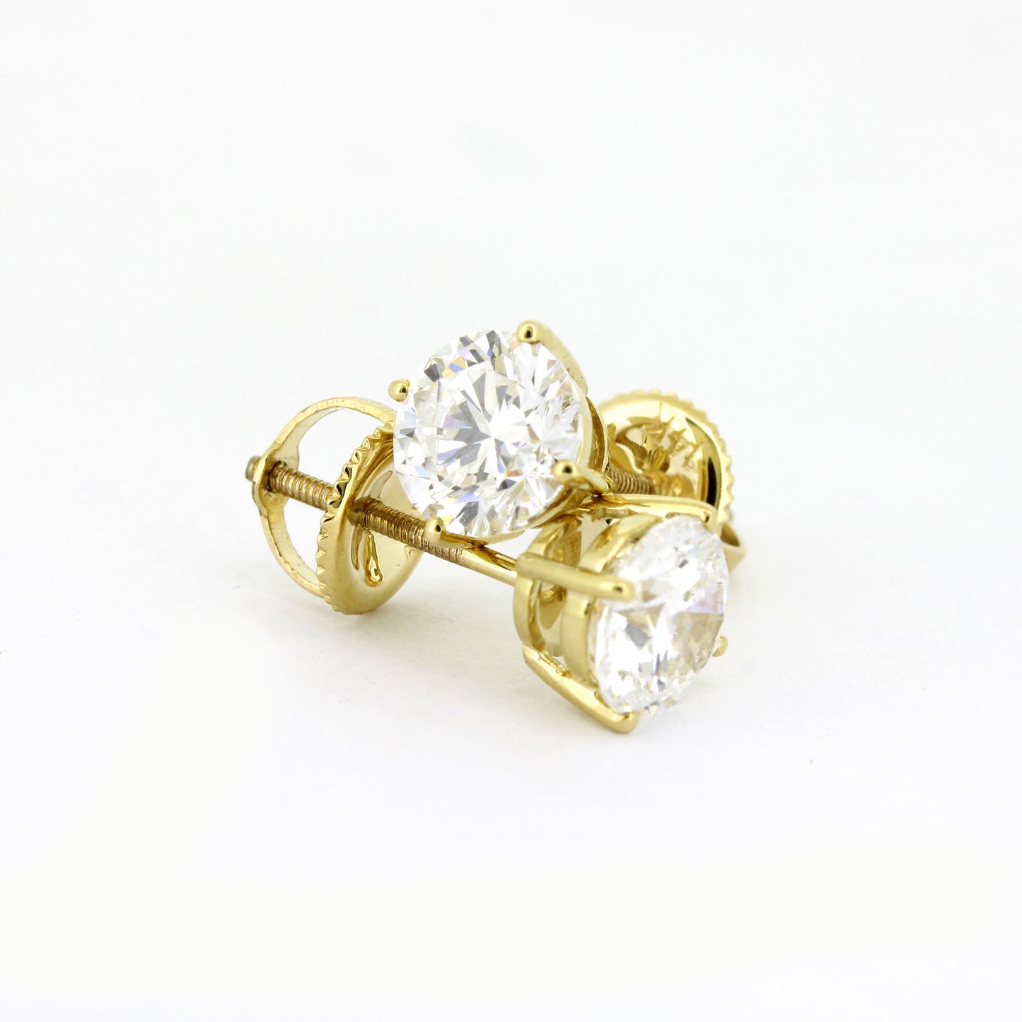 Ohrringe Stecker 585 Gold 14 kt Gelbgold - Brillanten ca. 1,50 ct