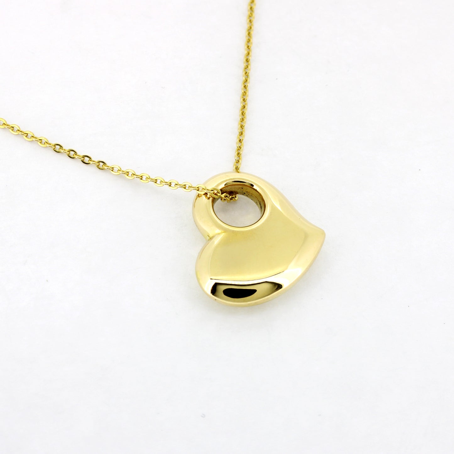 Kette mit Herz Anhänger 333 Gold 8 kt - 44 cm lang - Wert 300,-
