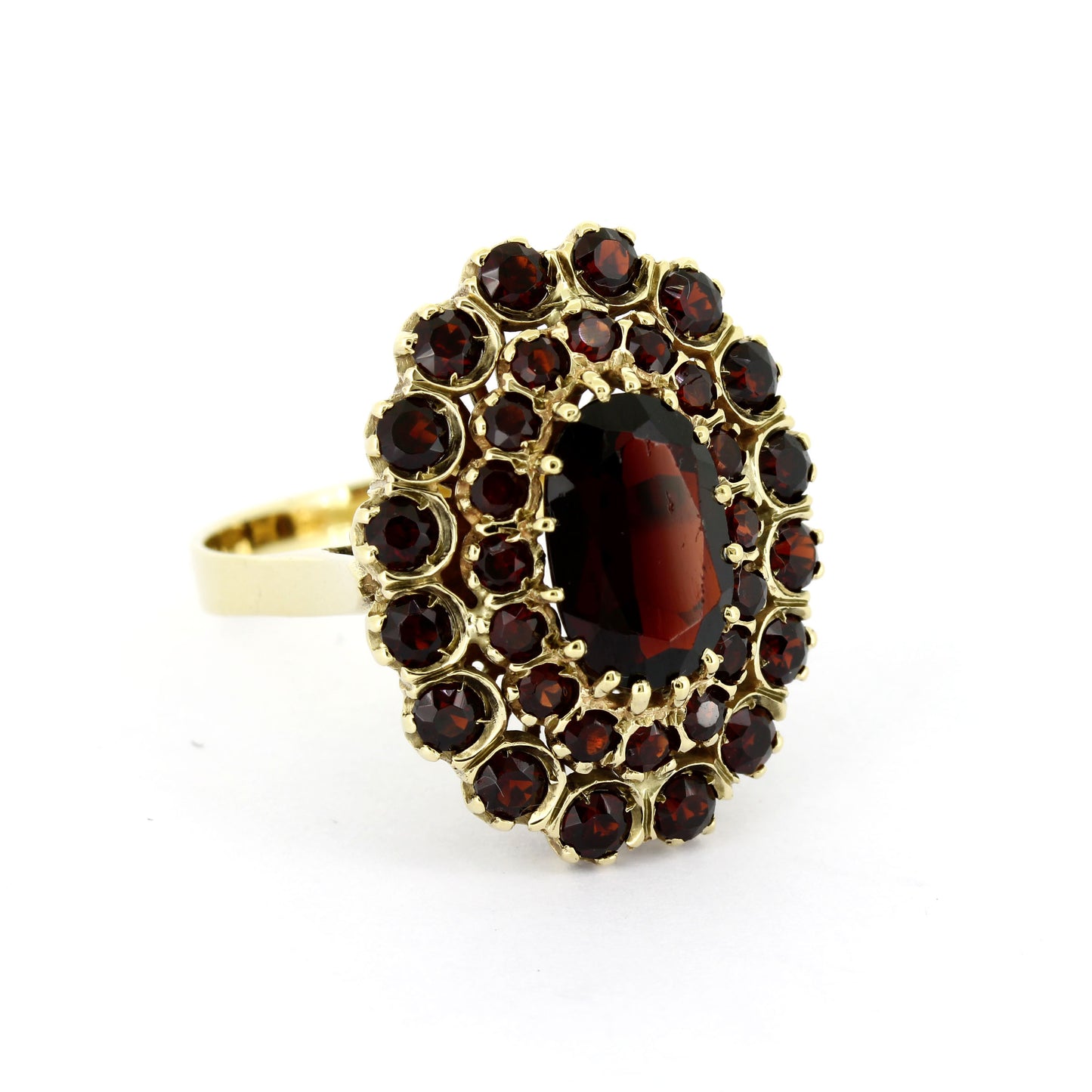 Ring 333 Gold Granat 14 Kt Gelbgold - Wert 410,-
