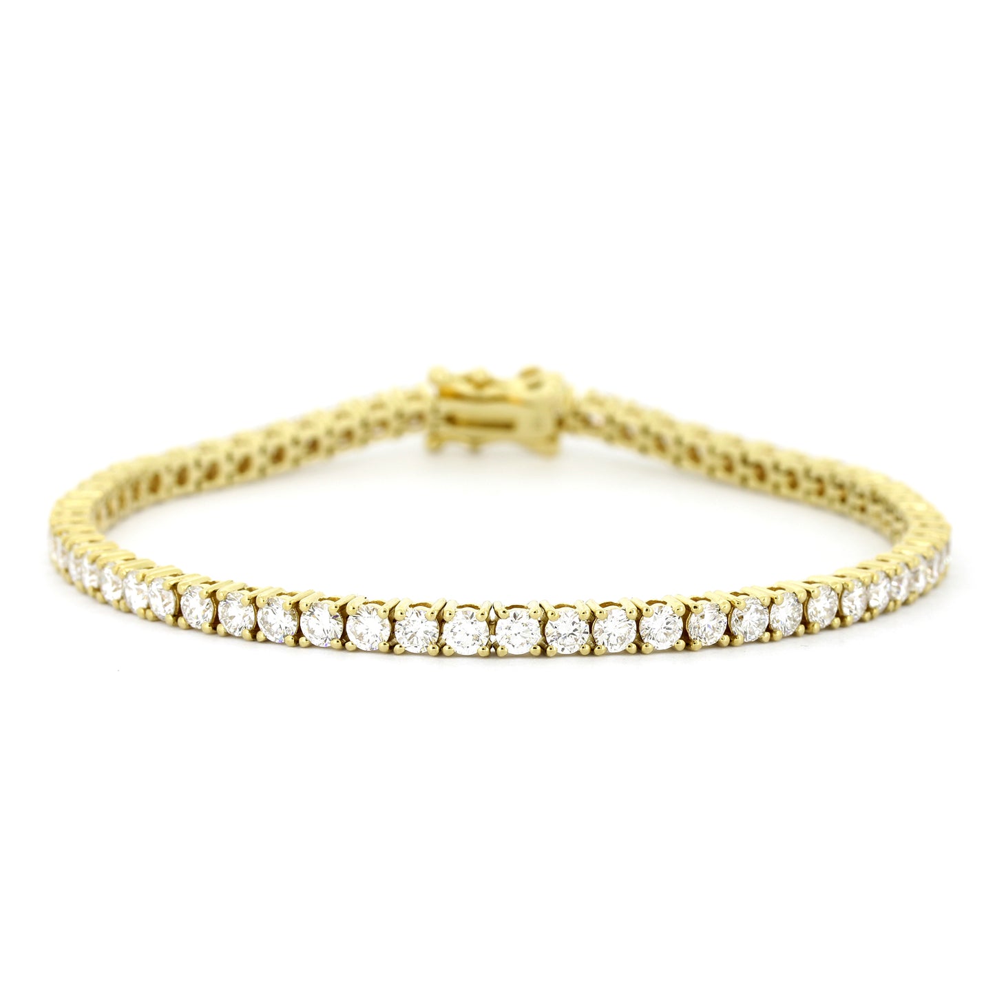 Tennisarmband 585 Gold 14K Gelbgold Diamanten 5,50 ct VVS CVD