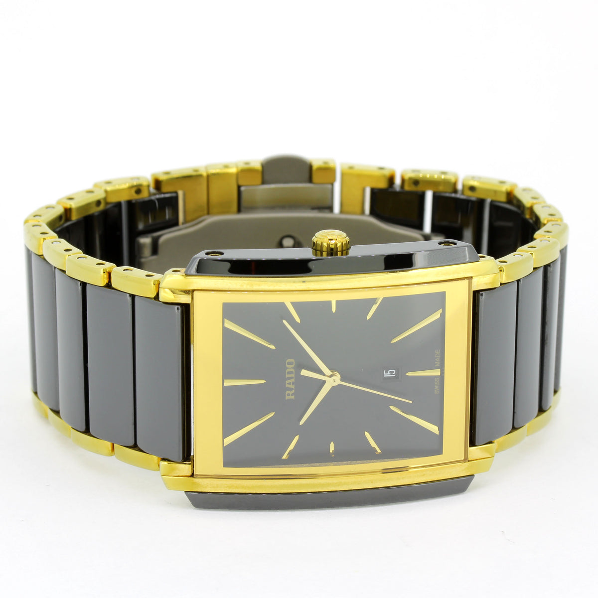 Rado Integral L – Herrenuhr Edelstahl vergoldet mit Hightech-Keramik