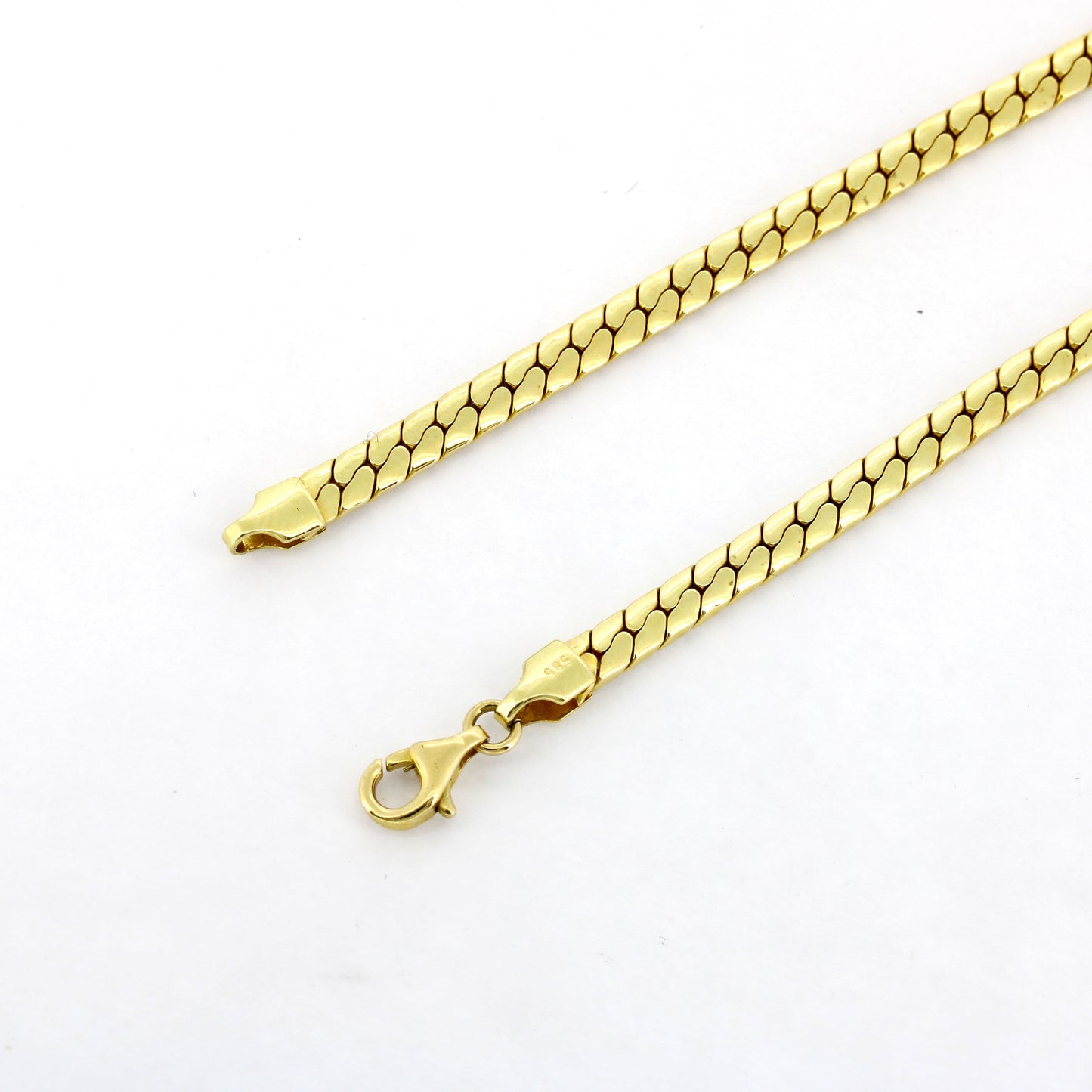Collier 585 Gold 14 kt Saphir Brillanten 0,48 ct - 46 cm lang - Wert 3600,-
