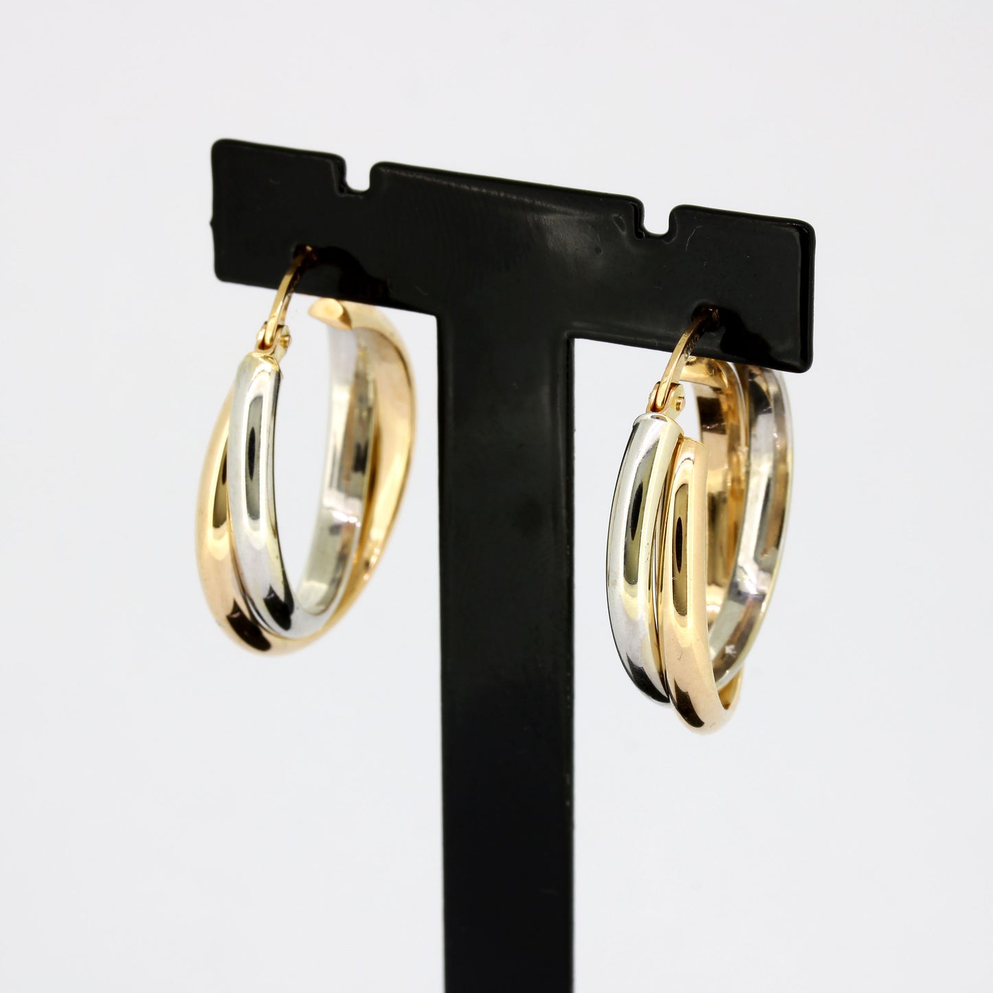 Creolen 585 Gold 14 Kt tricolor - Wert 565,-
