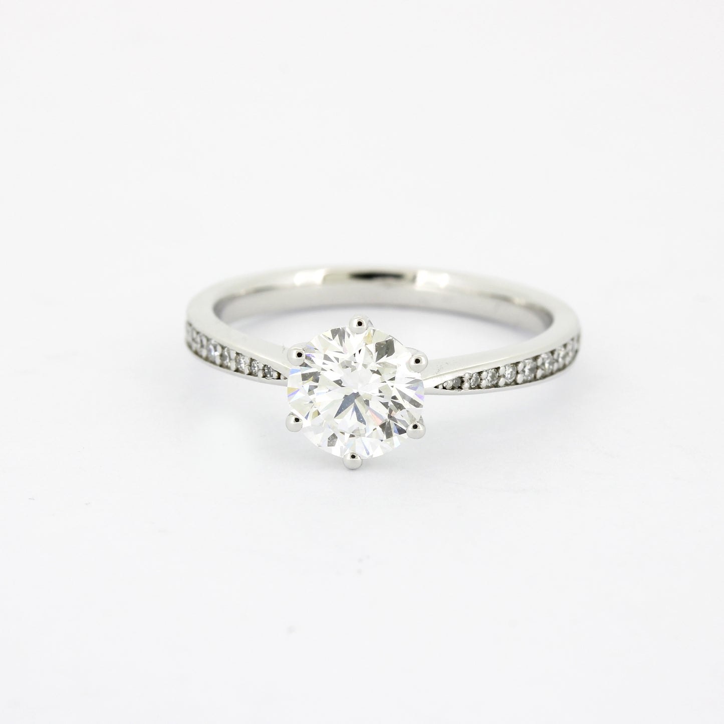 Solitär Ring 585 Gold 14 kt Gold - IGI 1,05 ct Brillant VVS1 - CVD Labor Diamant