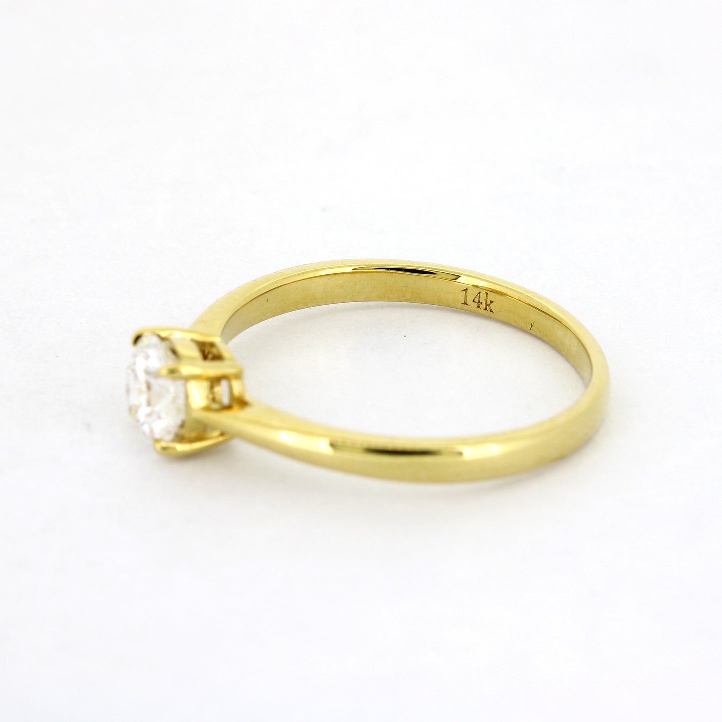 Solitär Ring 585 Gold 14 kt Gold - 0,50 ct Brillant VVS - CVD Labor Diamant